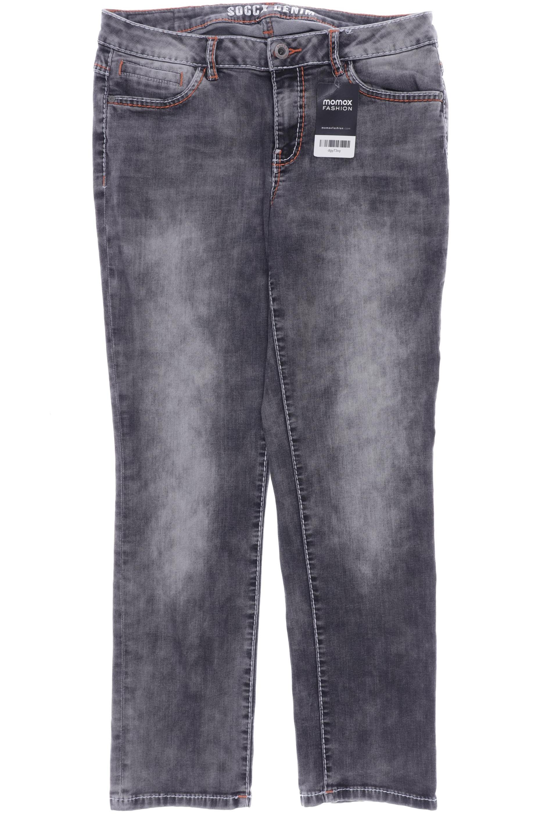 

SOCCX Damen Jeans, grau