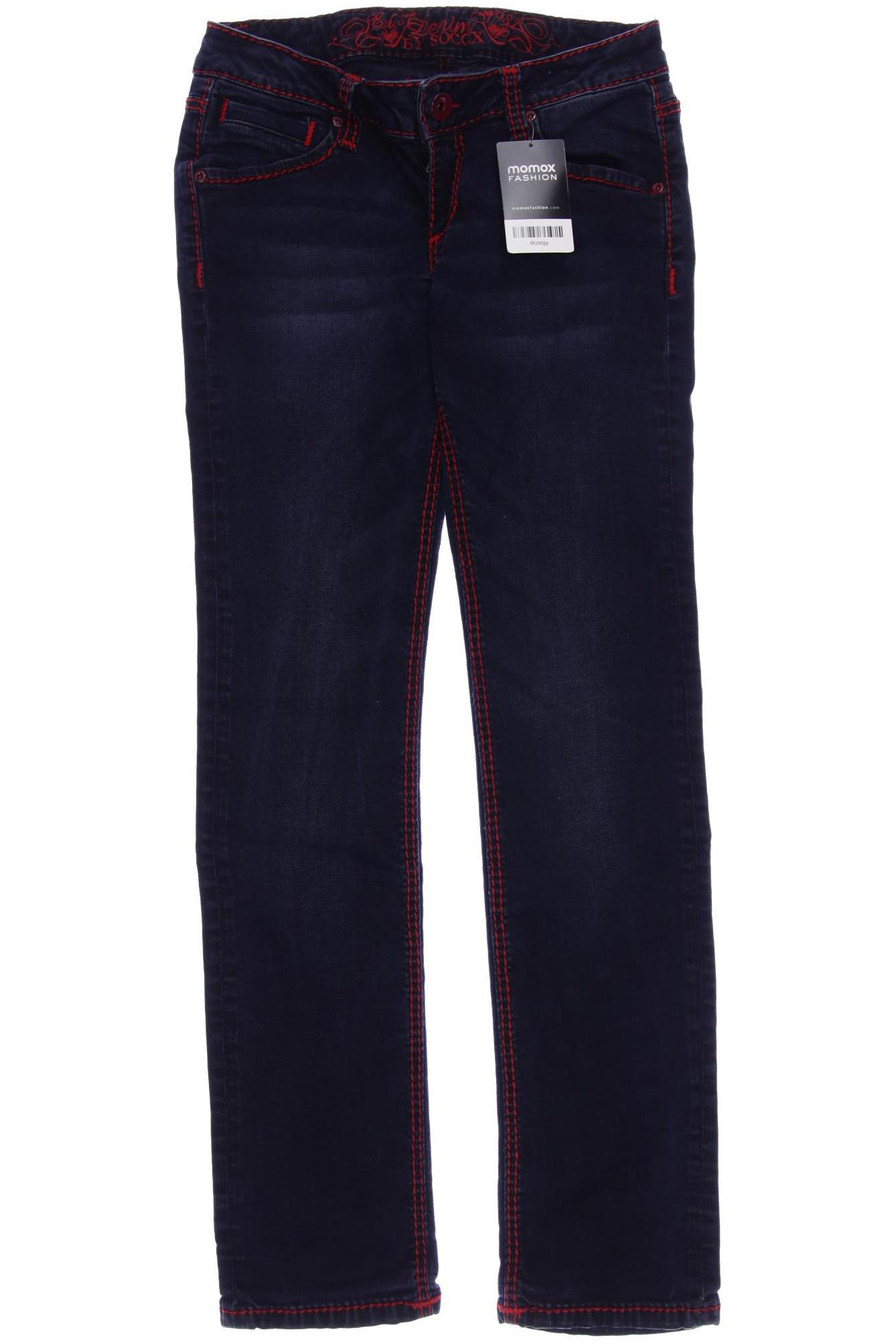 

SOCCX Damen Jeans, marineblau