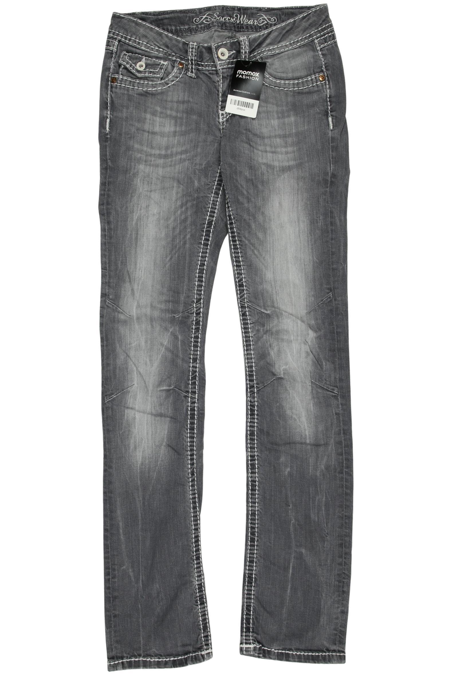 

Soccx Damen Jeans, grau, Gr. 27
