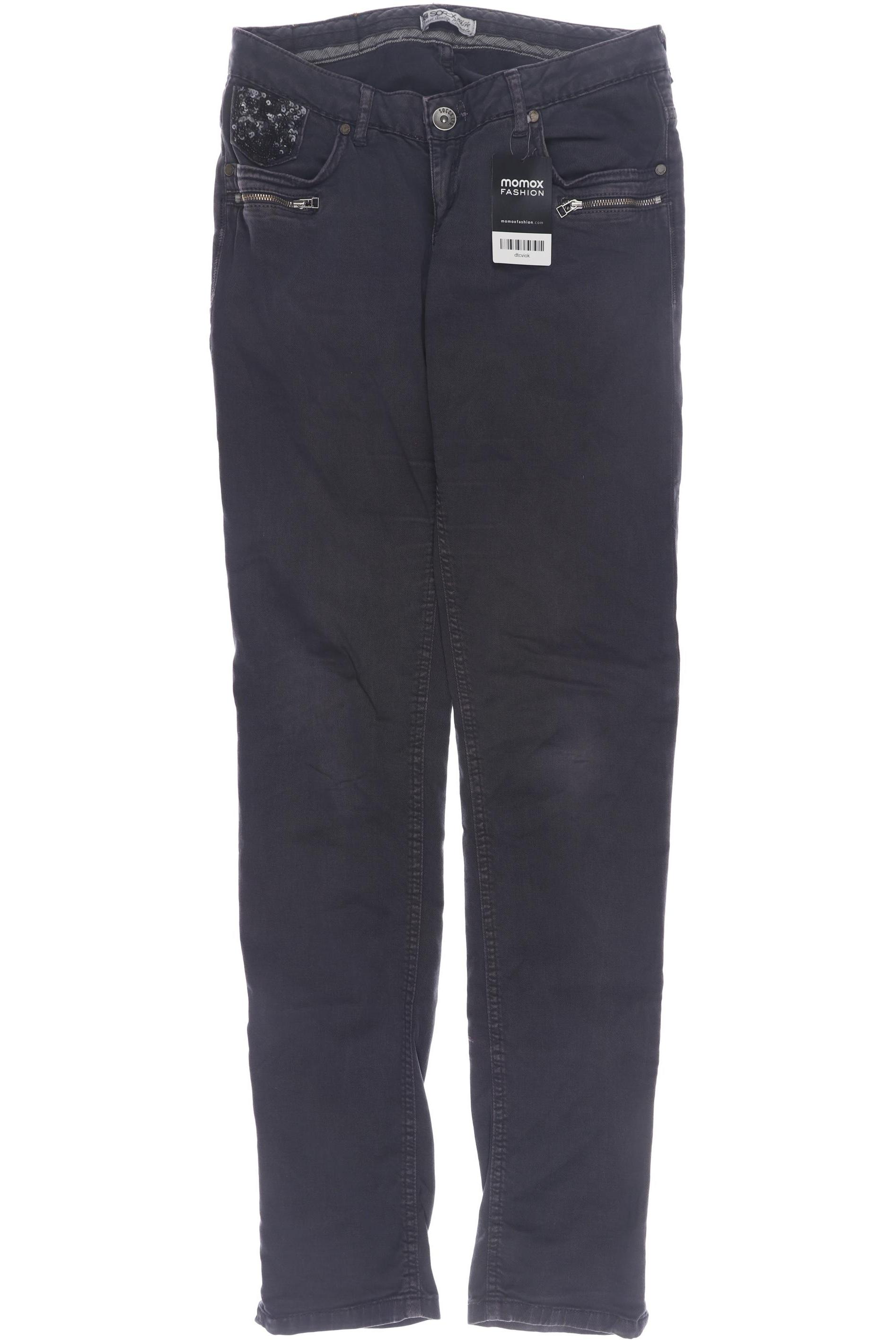 

SOCCX Damen Jeans, grau