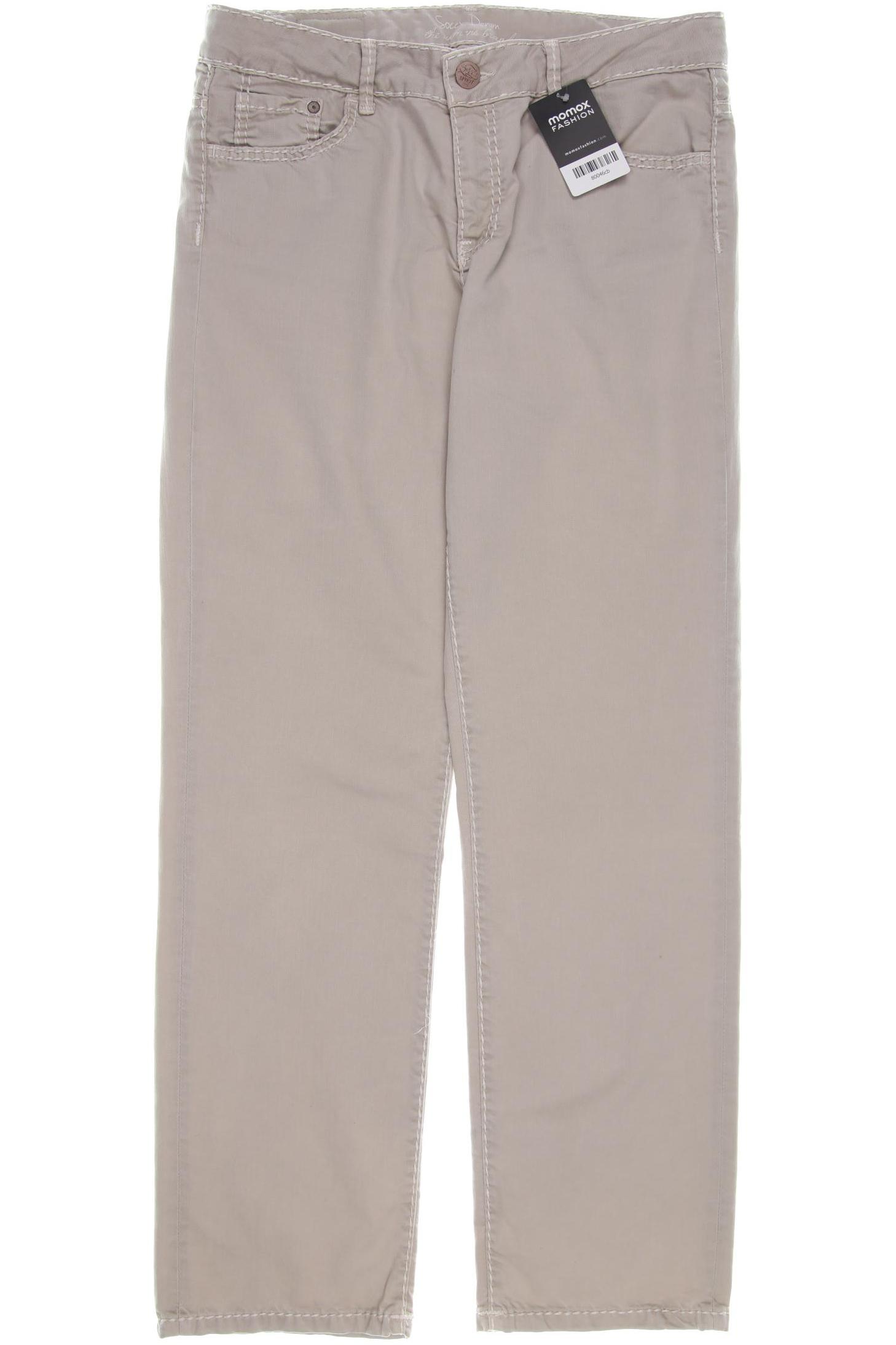 

SOCCX Damen Jeans, beige