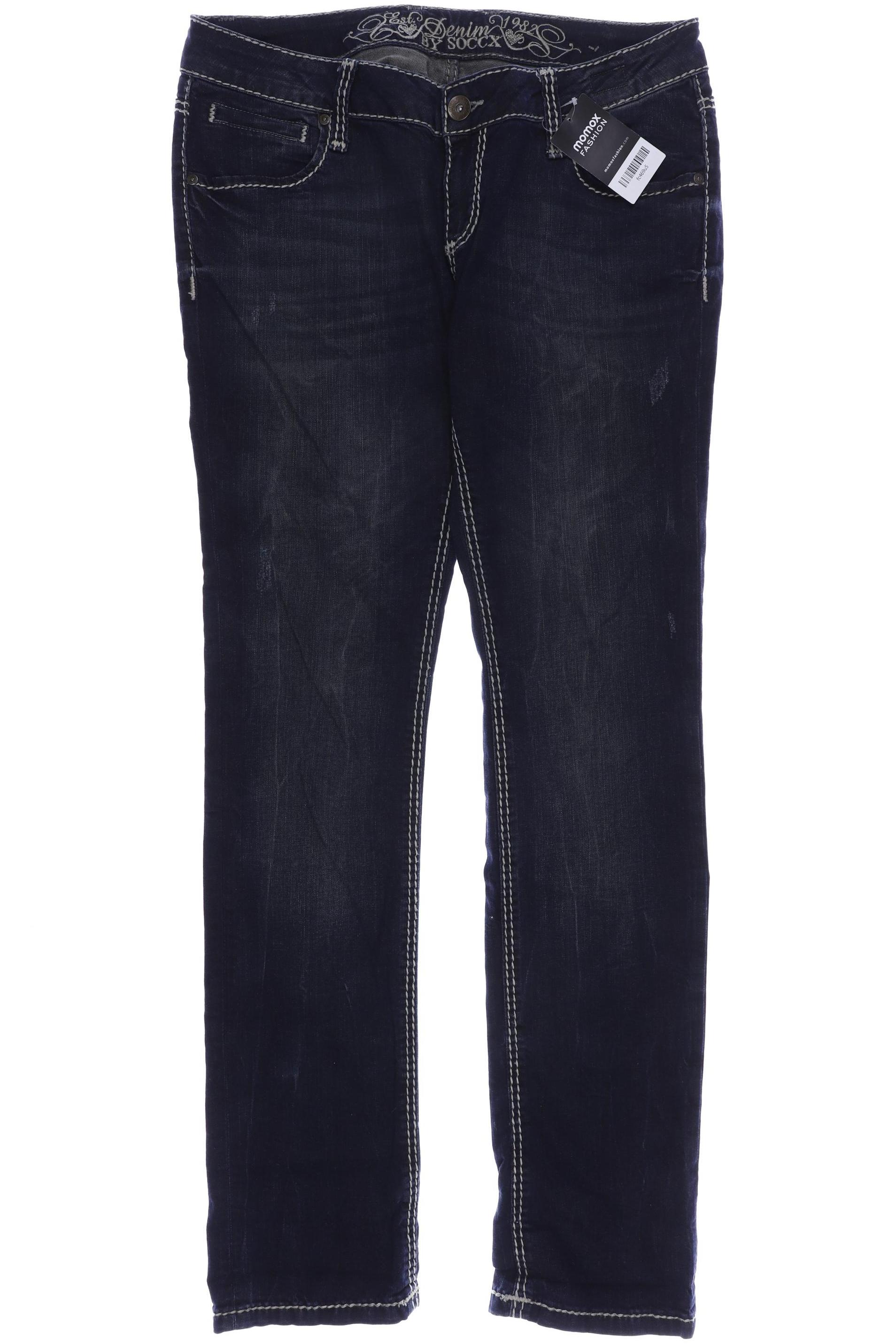 

SOCCX Damen Jeans, marineblau