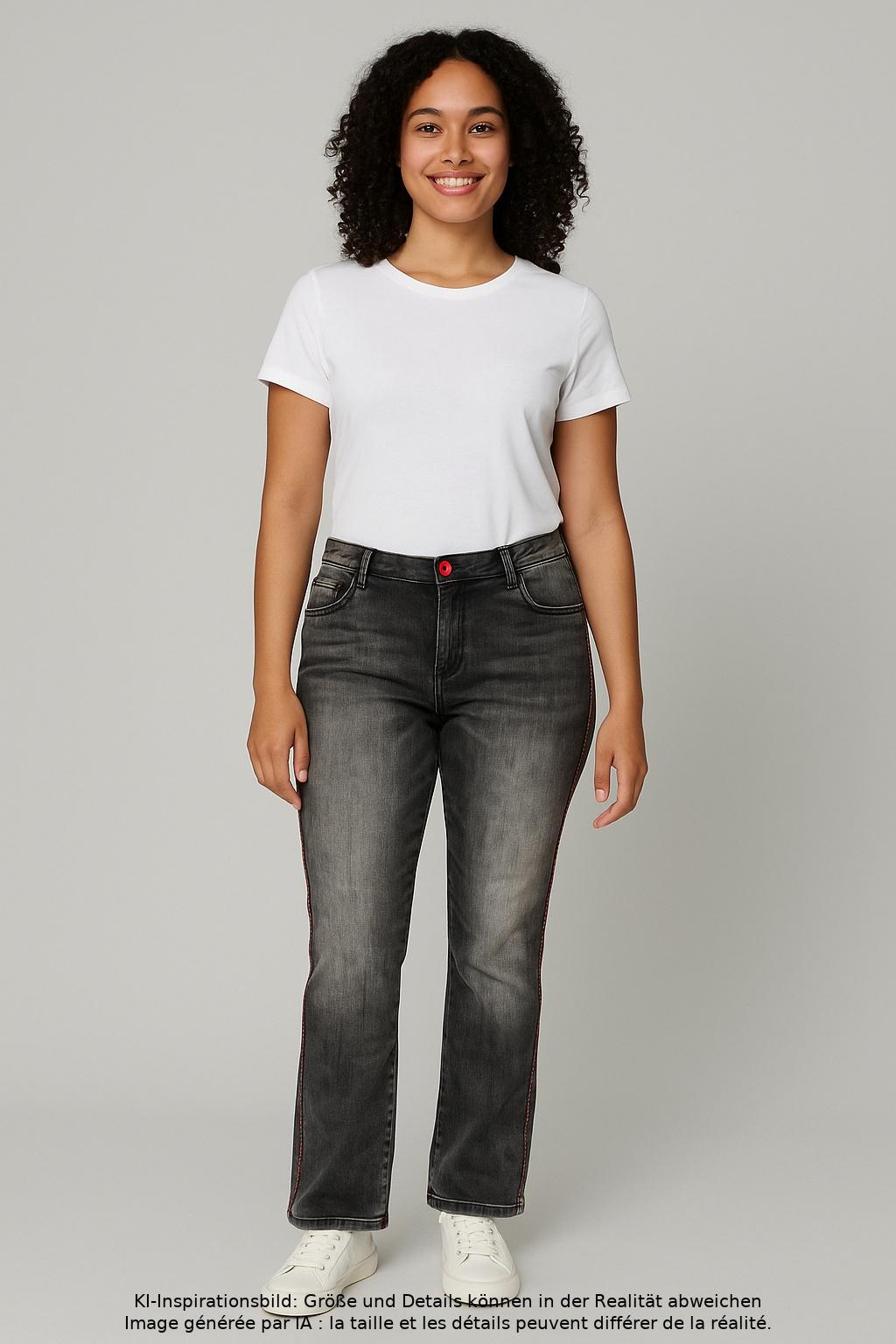 

Soccx Damen Jeans, grau, Gr. 29