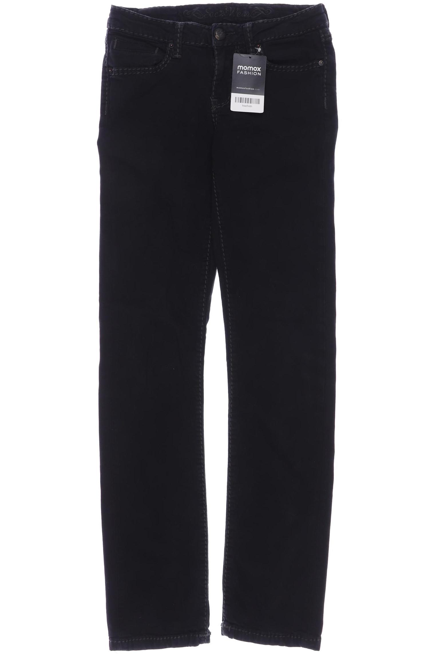 

SOCCX Damen Jeans, schwarz