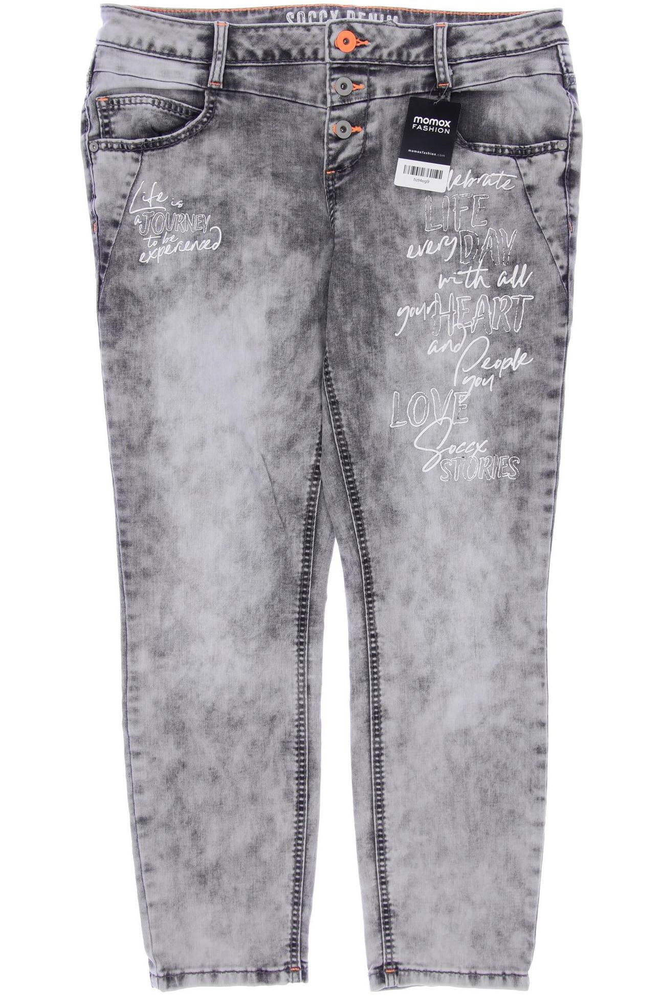 

SOCCX Damen Jeans, grau