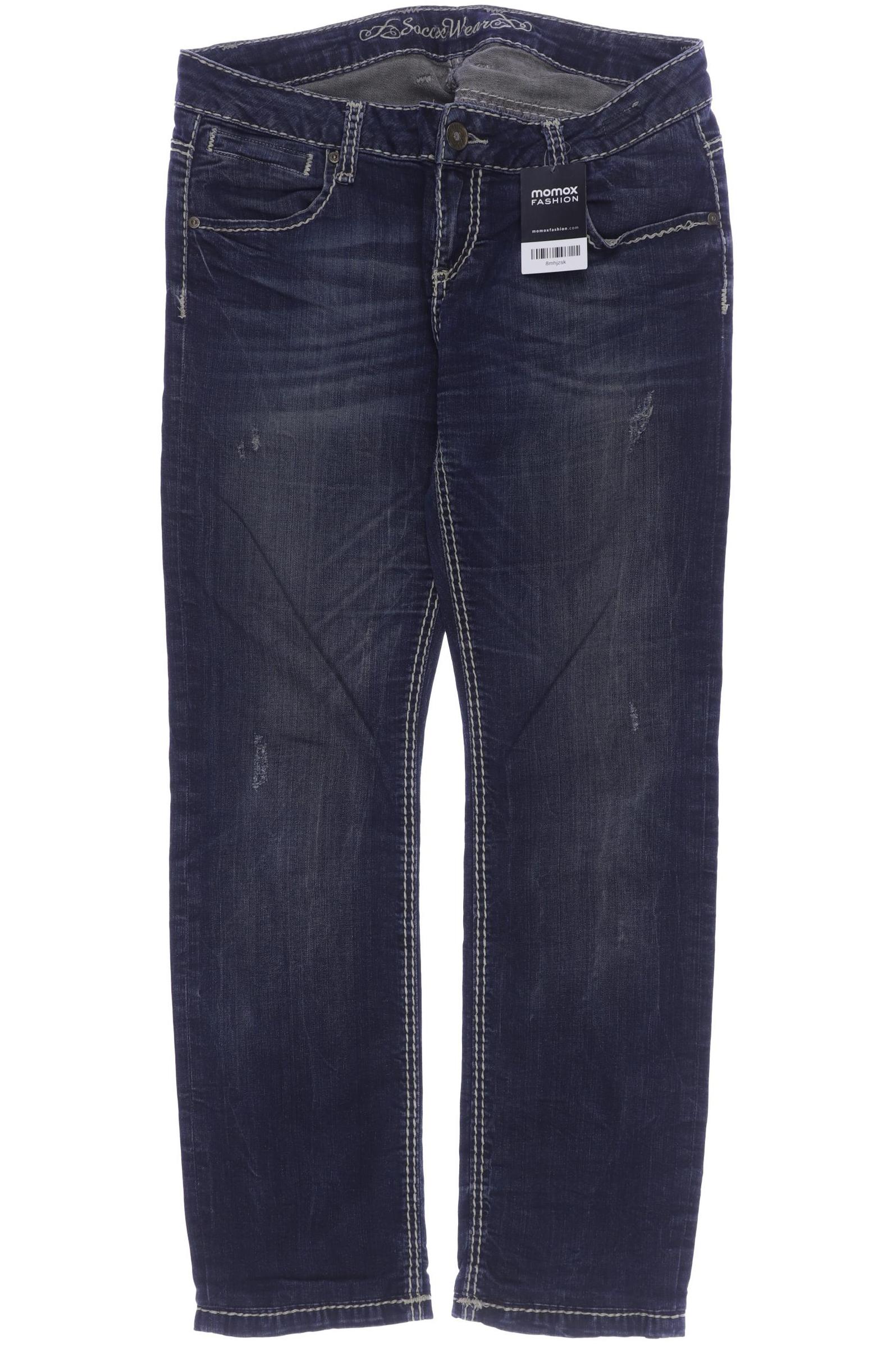 

SOCCX Damen Jeans, blau