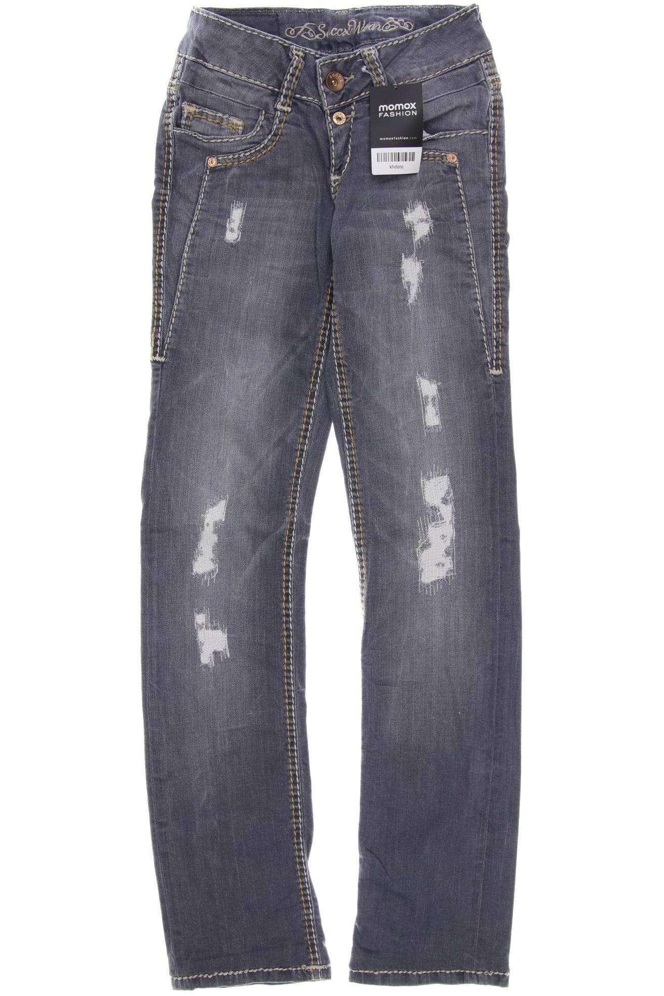 

Soccx Damen Jeans, grau, Gr. 26
