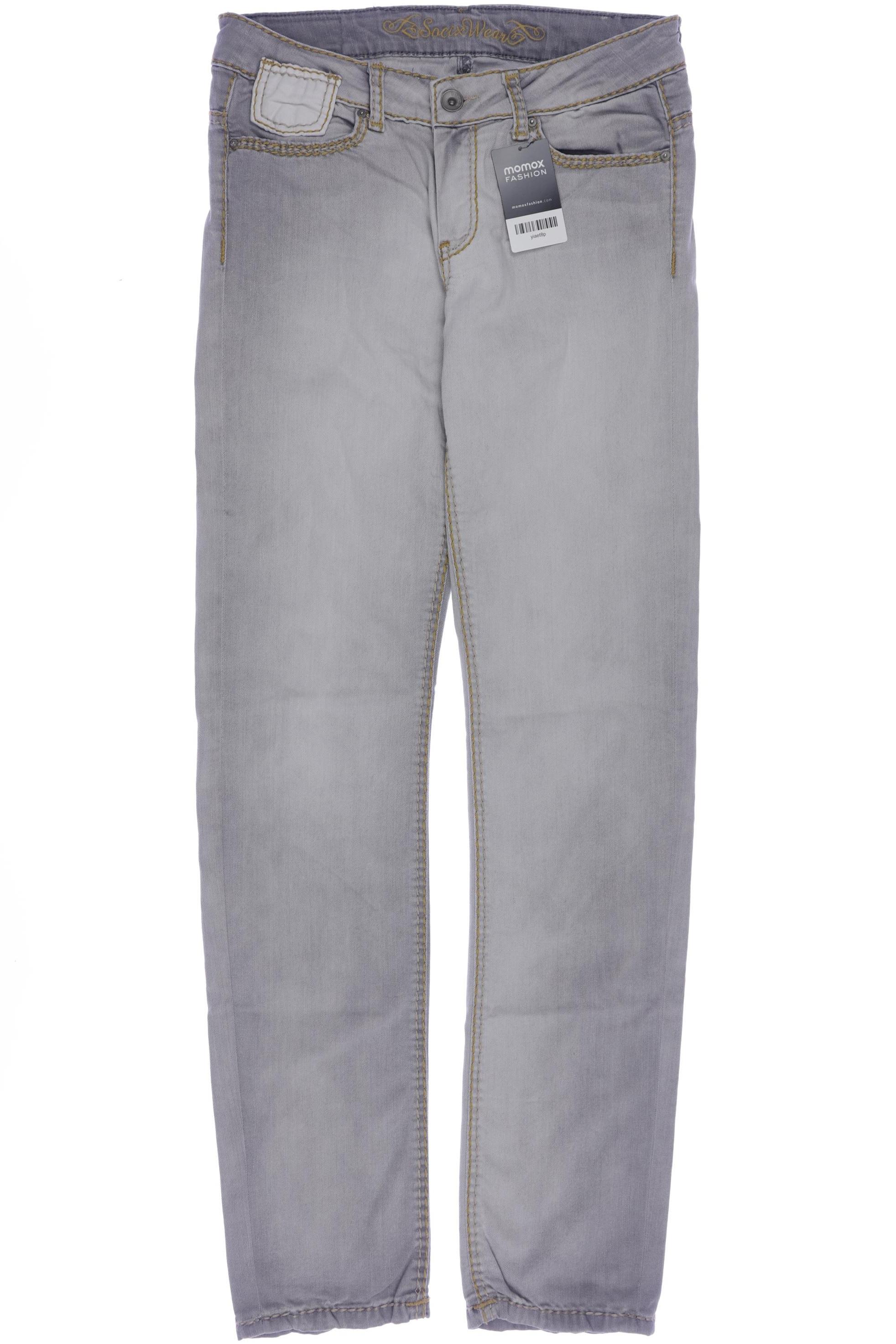 

Soccx Damen Jeans, grau, Gr. 30