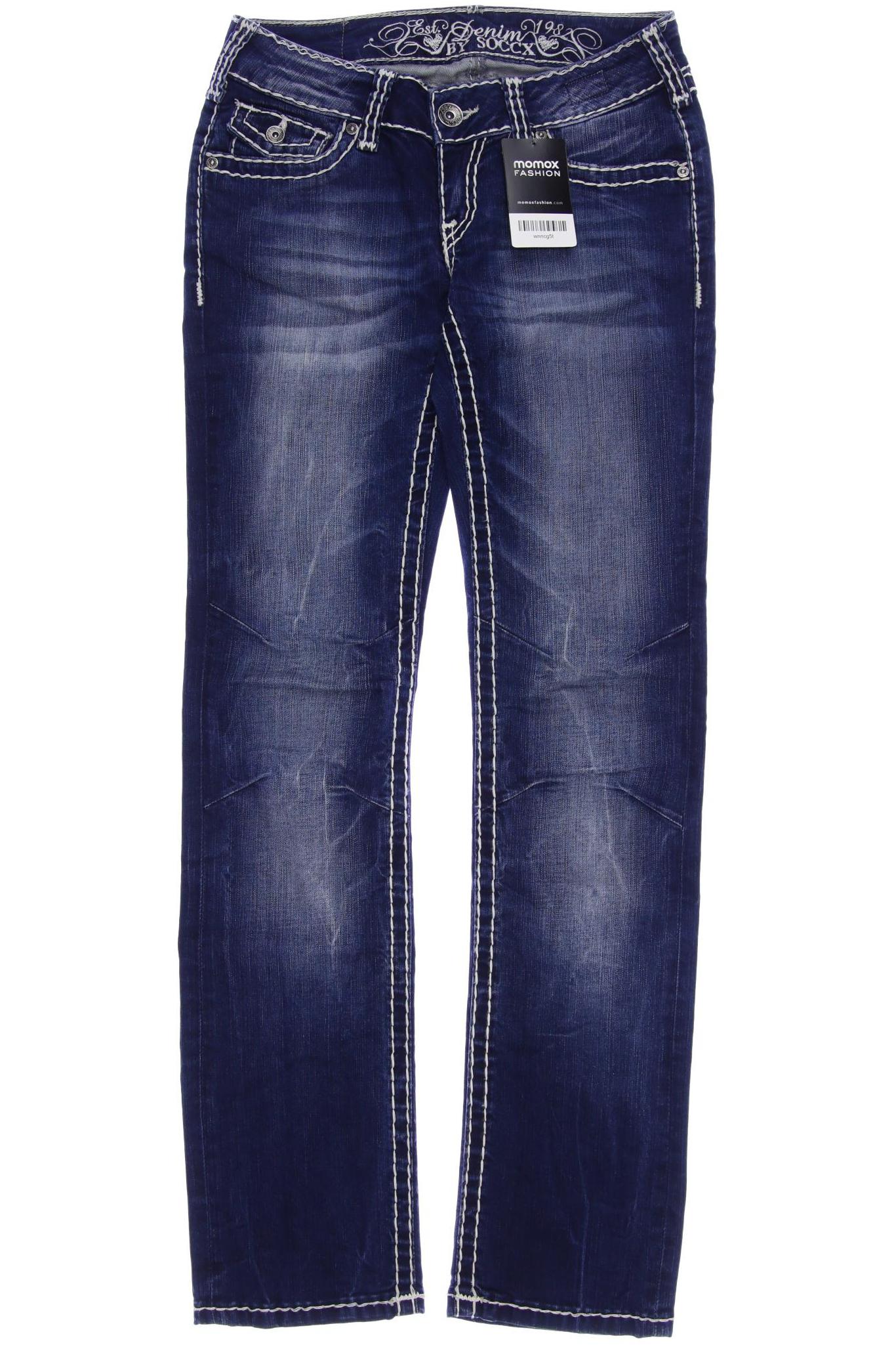 

SOCCX Damen Jeans, blau