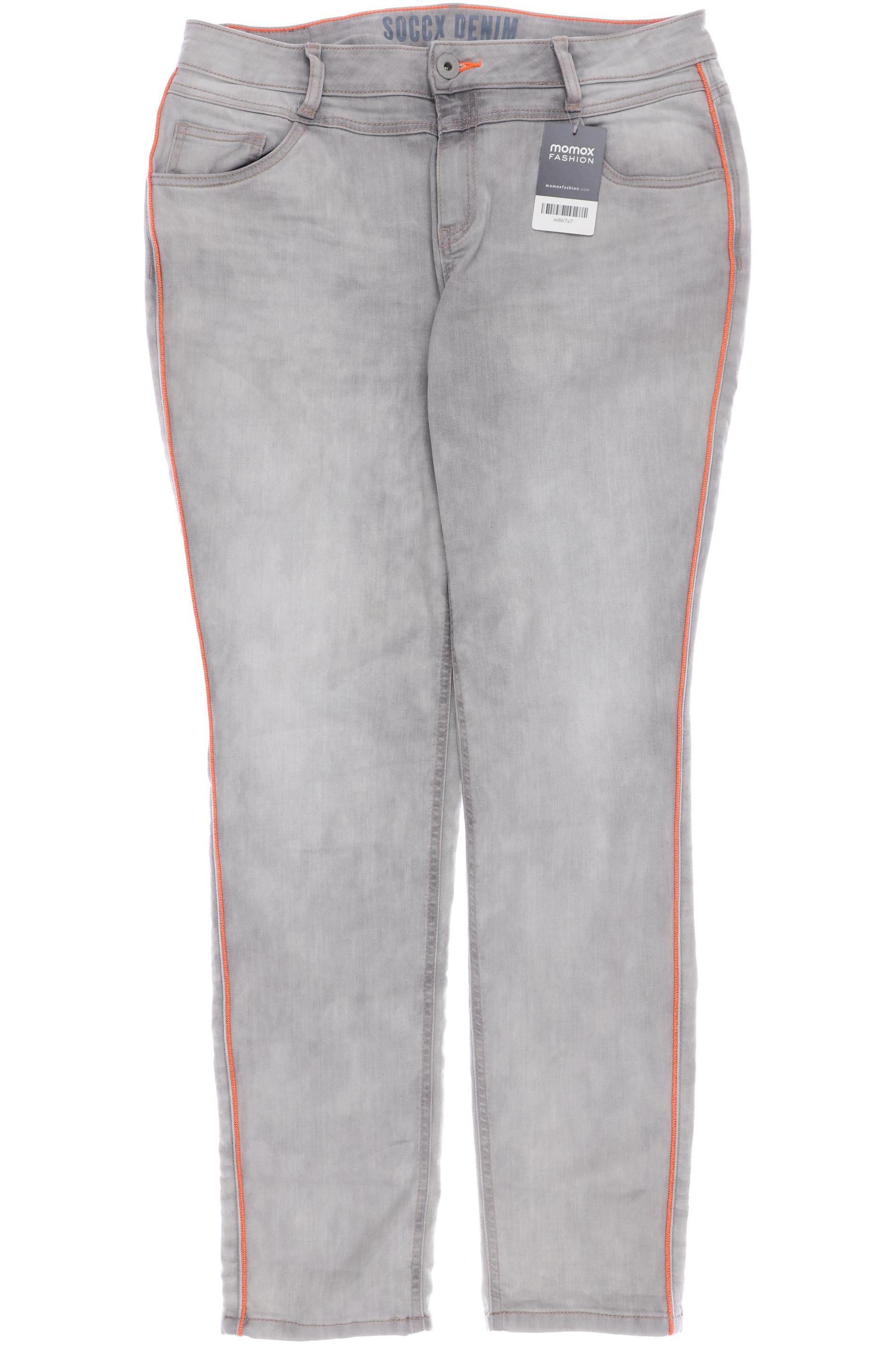 

SOCCX Damen Jeans, grau