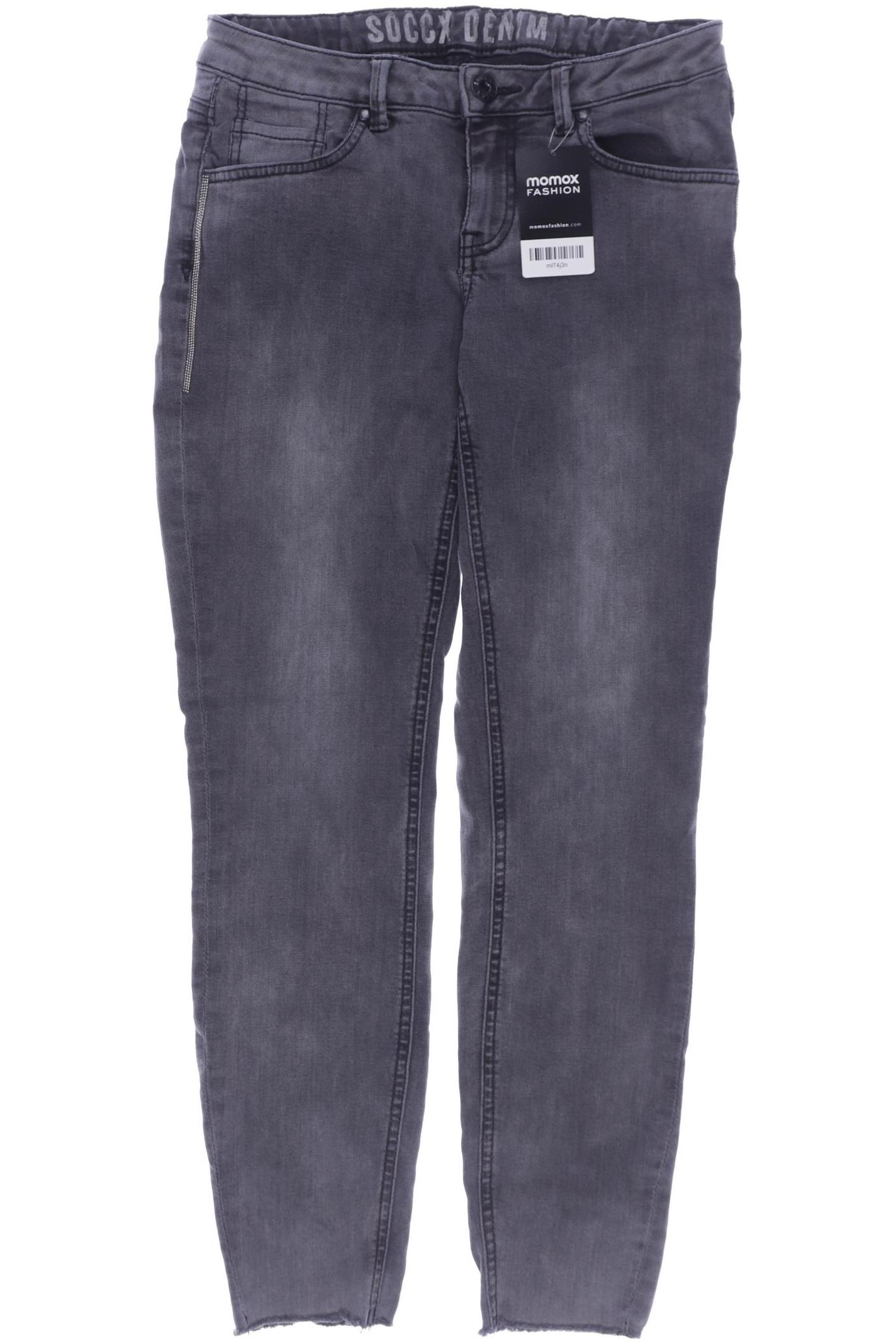 

SOCCX Damen Jeans, grau