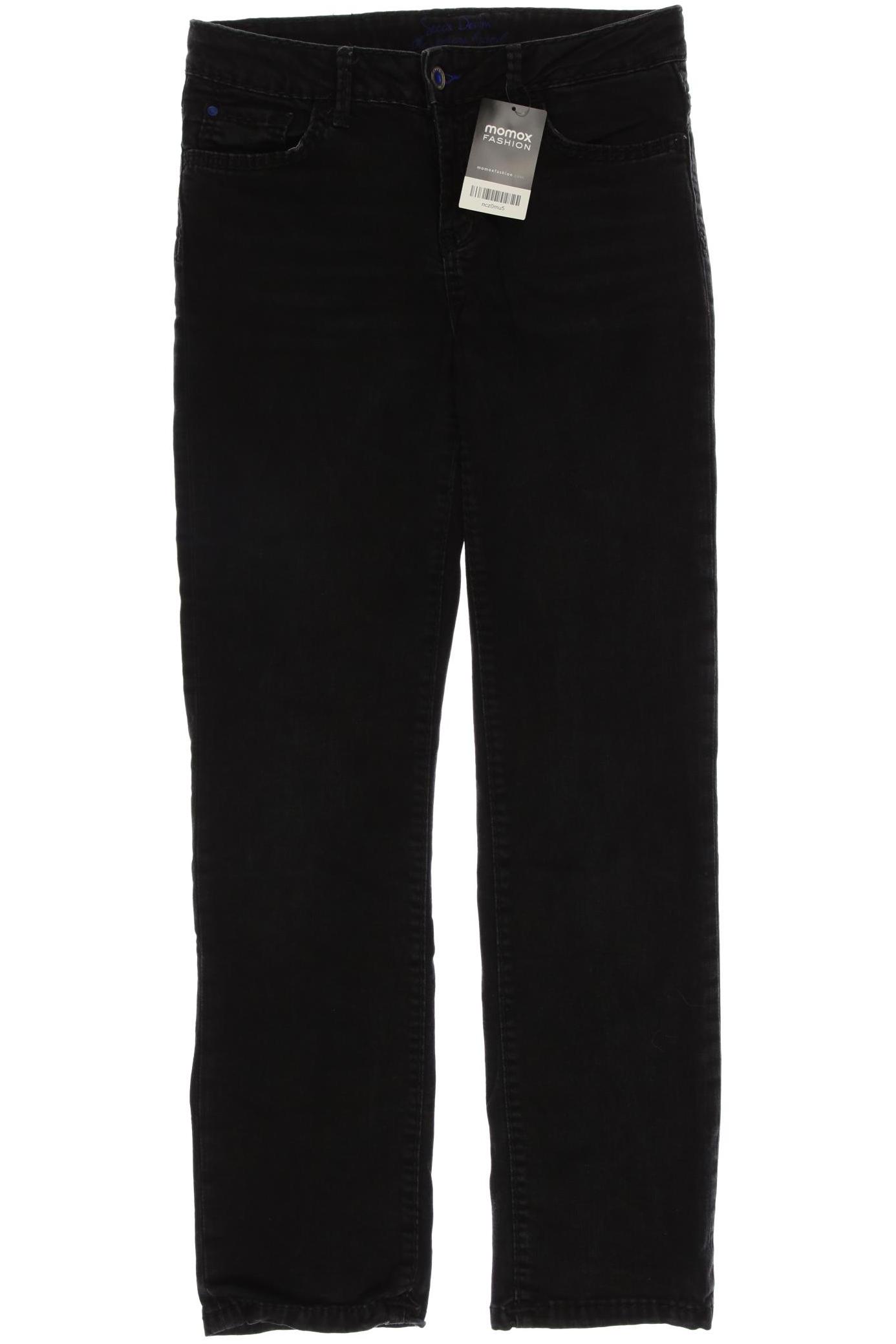 

SOCCX Damen Jeans, schwarz