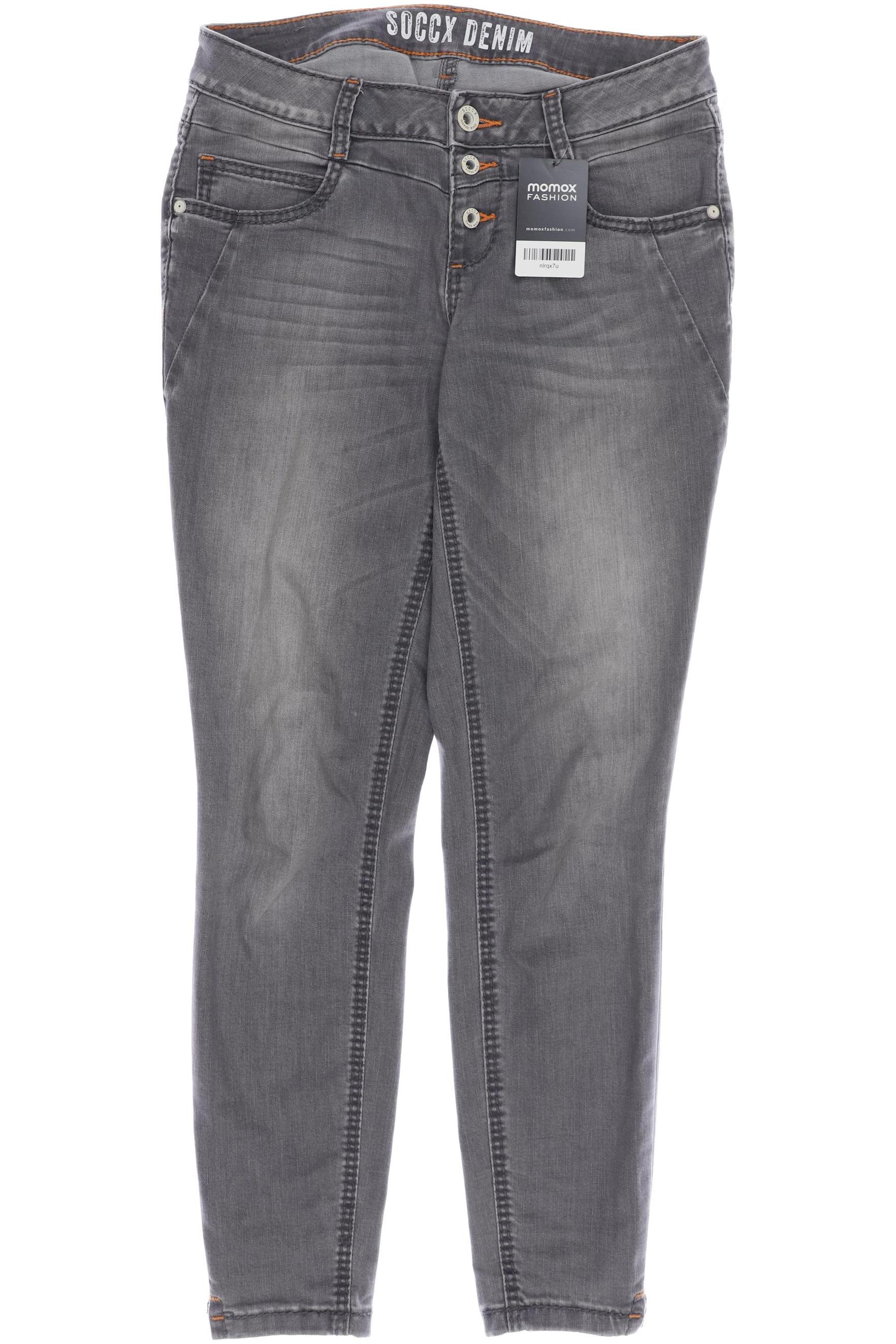

Soccx Damen Jeans, grau, Gr. 28