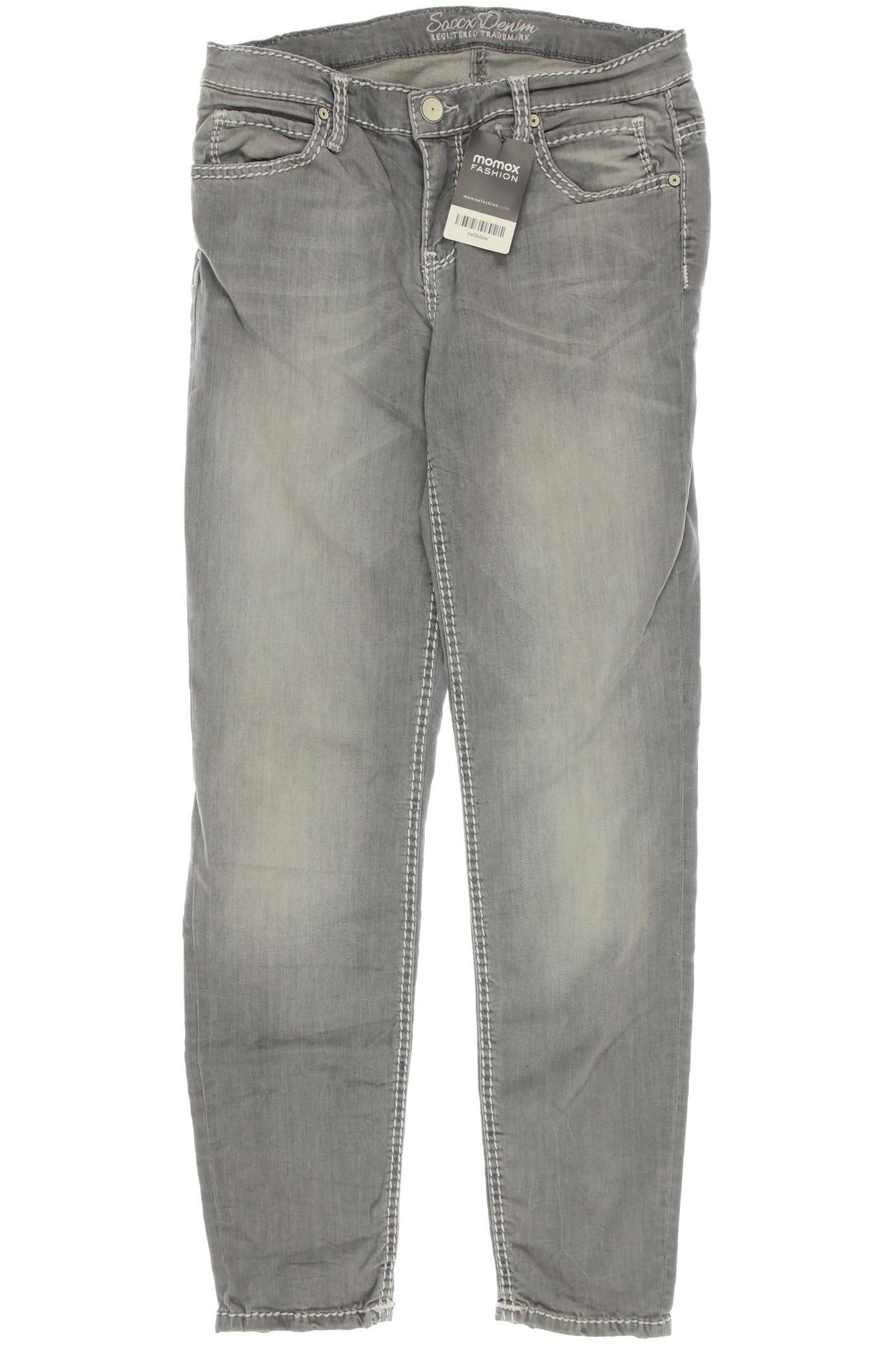 

SOCCX Damen Jeans, grau