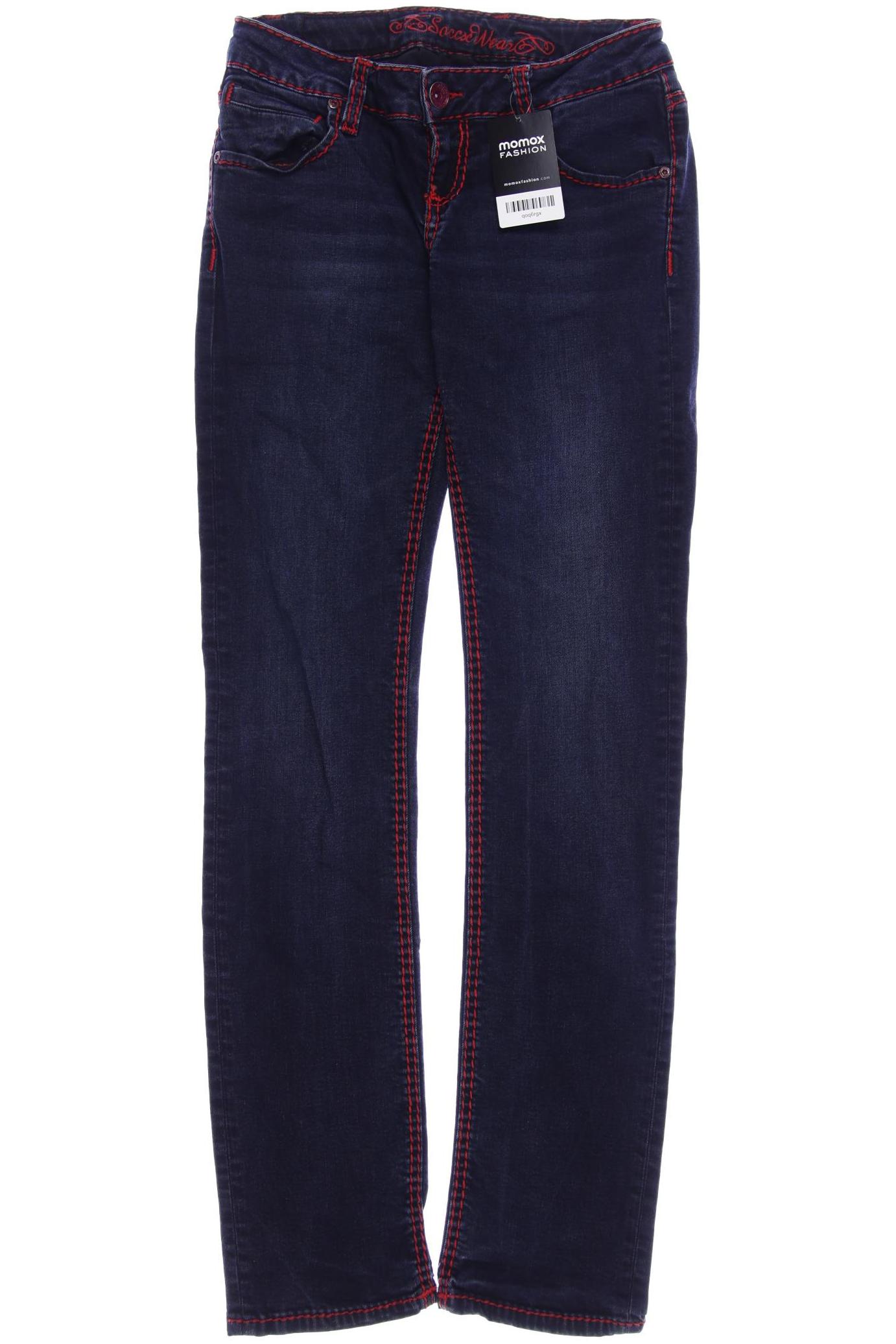 

SOCCX Damen Jeans, marineblau