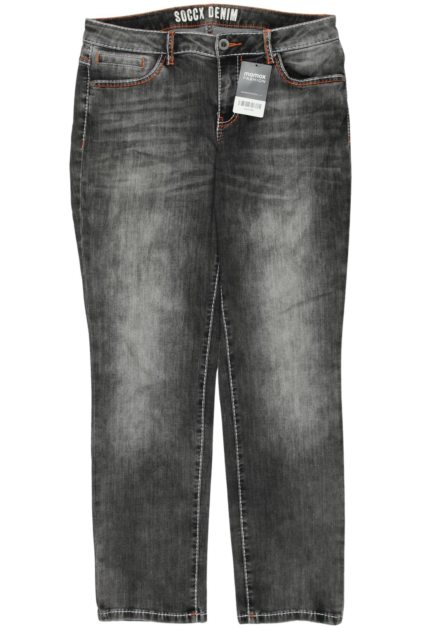 

Soccx Damen Jeans, grau, Gr. 30
