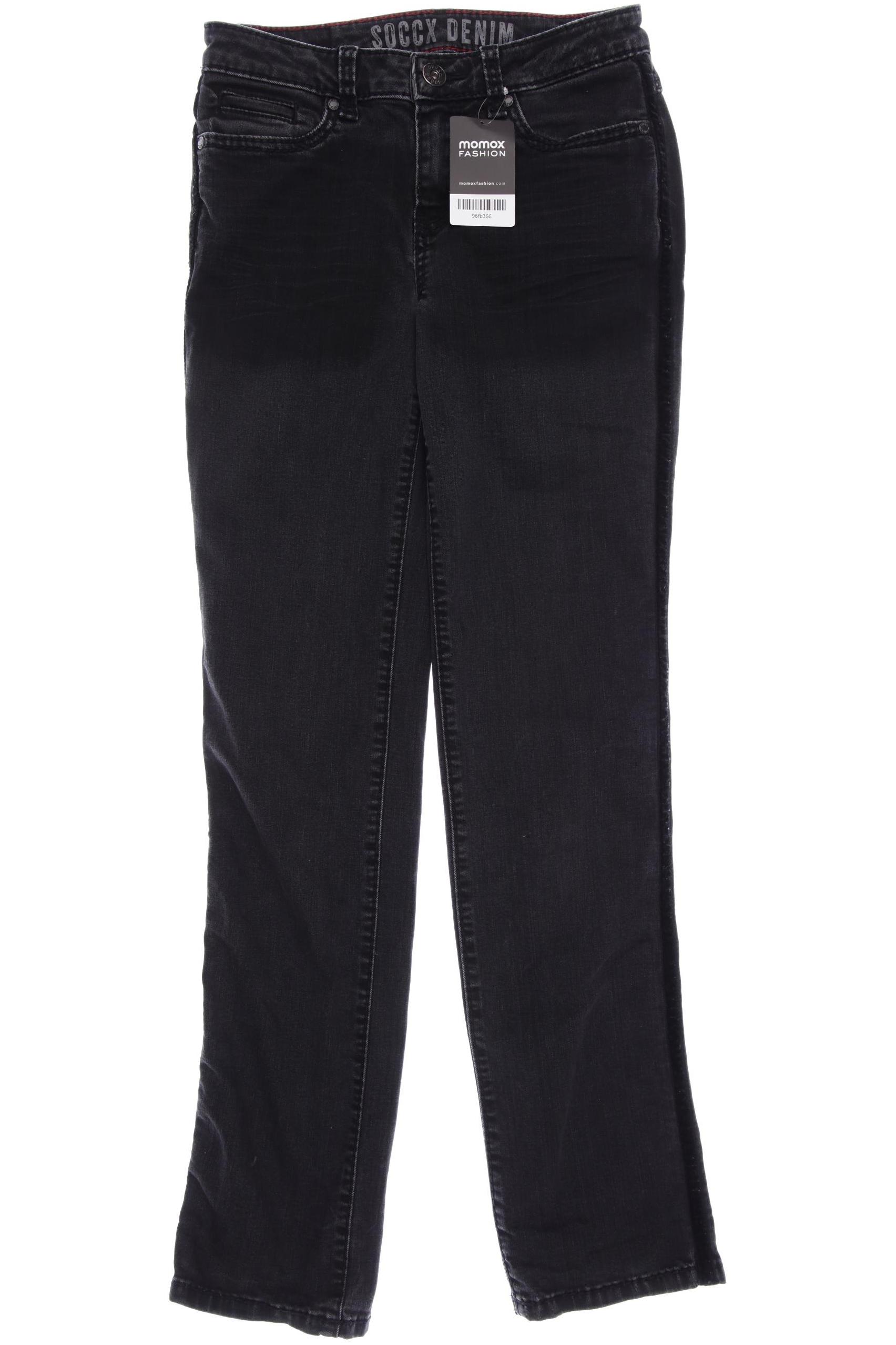 

SOCCX Damen Jeans, schwarz