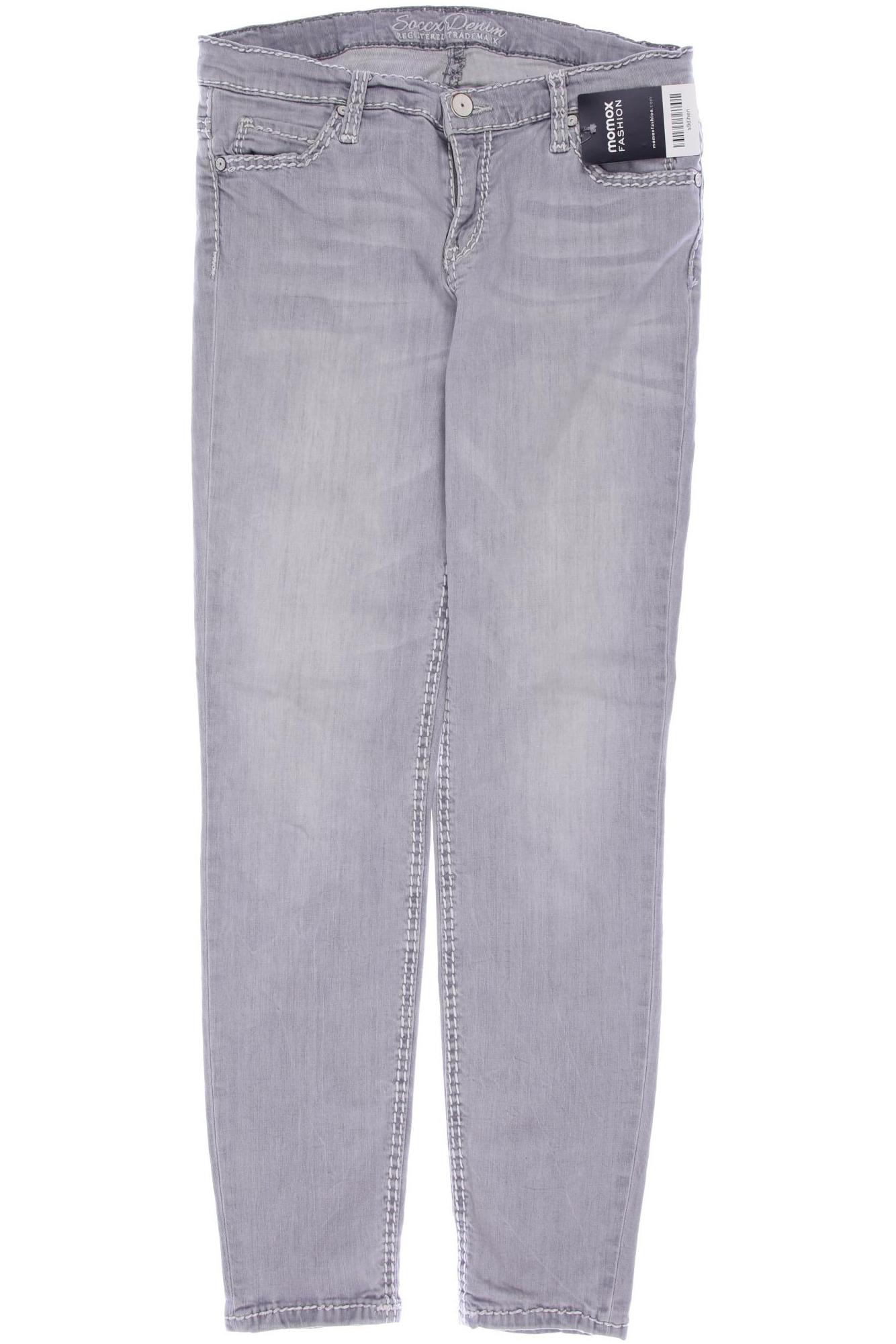 

SOCCX Damen Jeans, grau