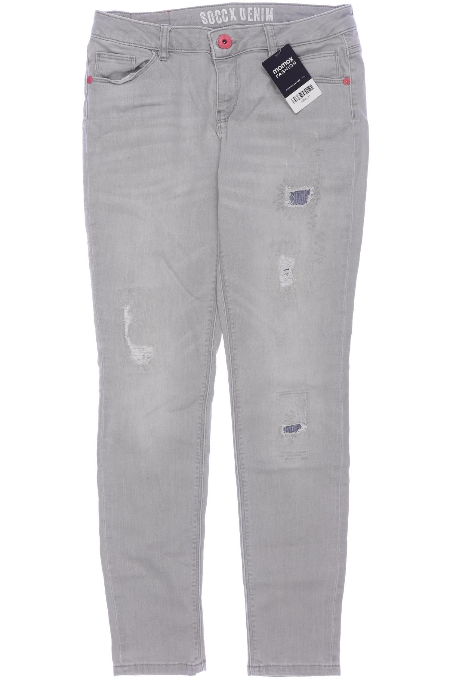 

Soccx Damen Jeans, grau, Gr. 29