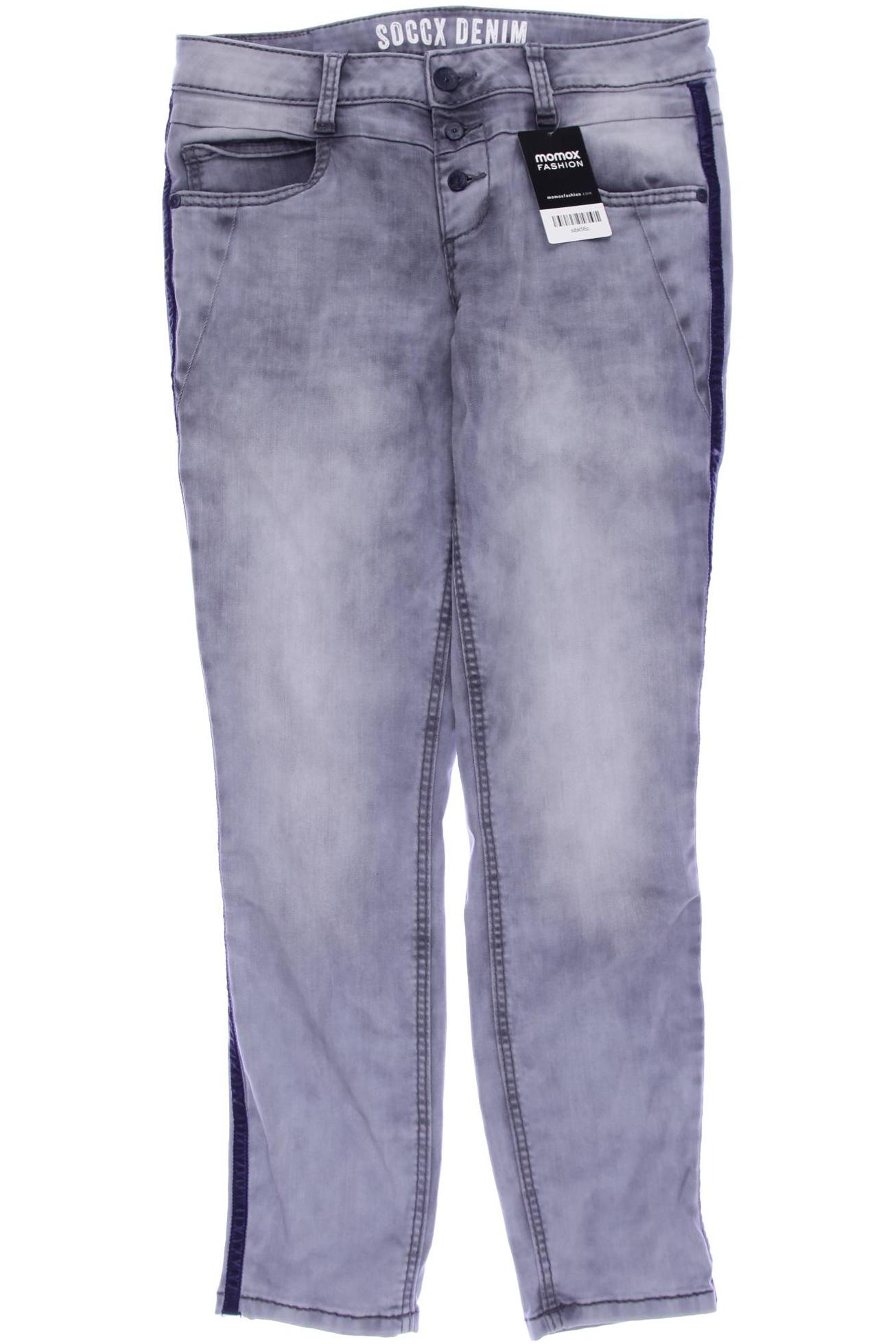 

SOCCX Damen Jeans, grau