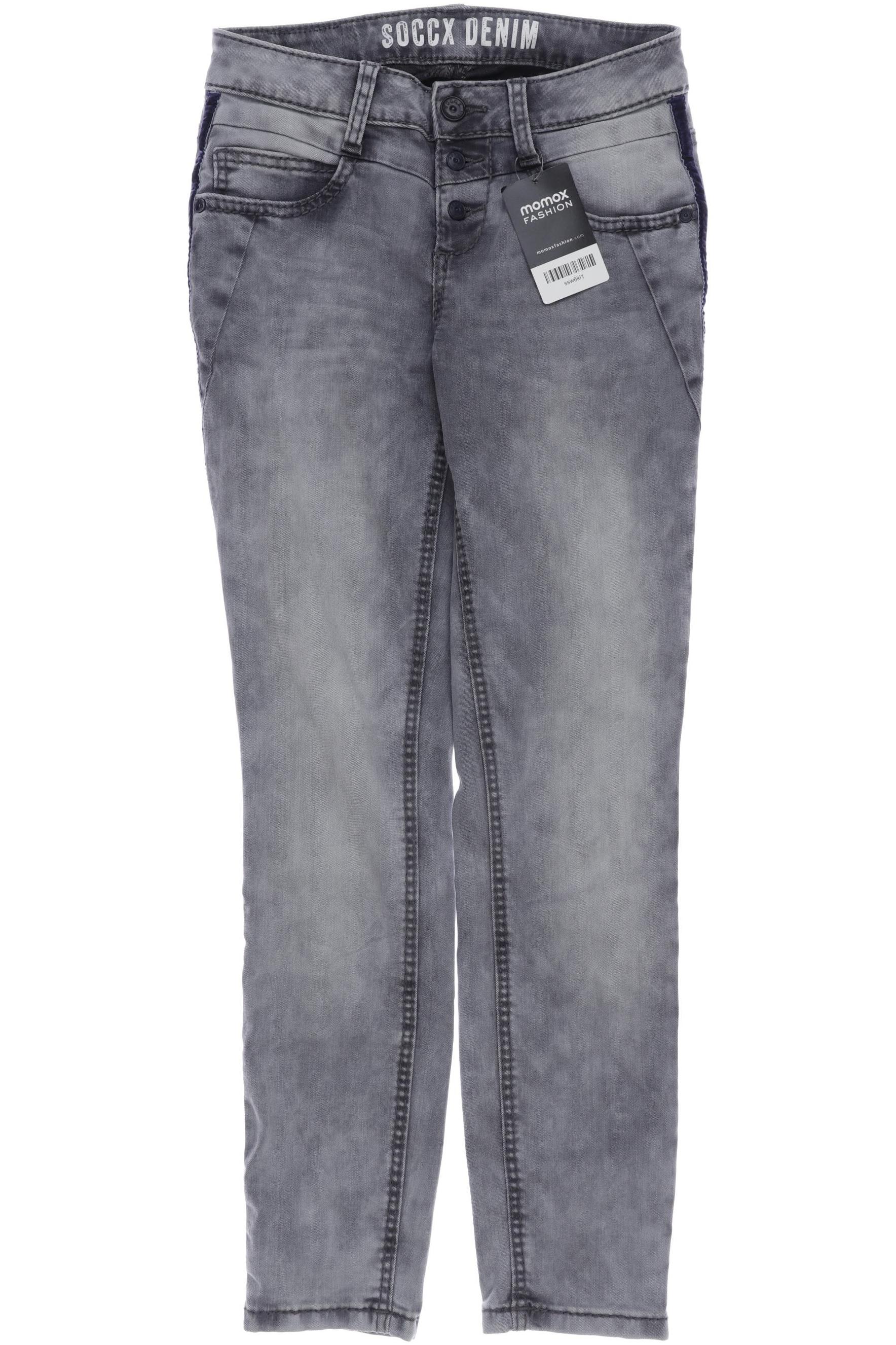 

Soccx Damen Jeans, grau, Gr. 26