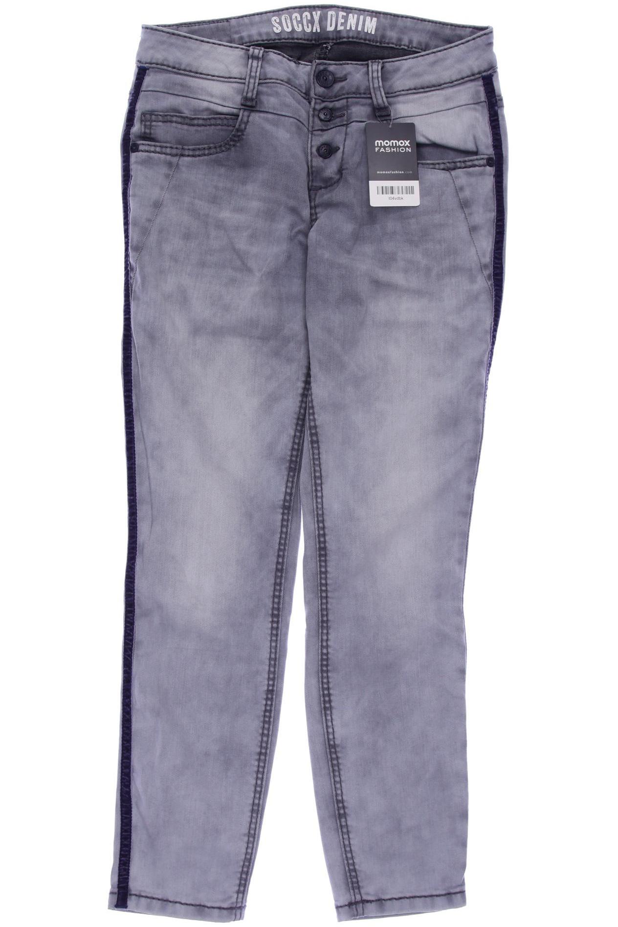 

SOCCX Damen Jeans, grau