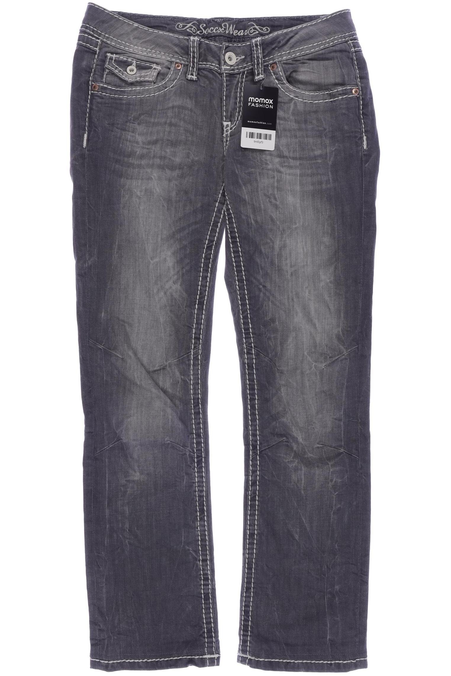 

Soccx Damen Jeans, grau, Gr. 29