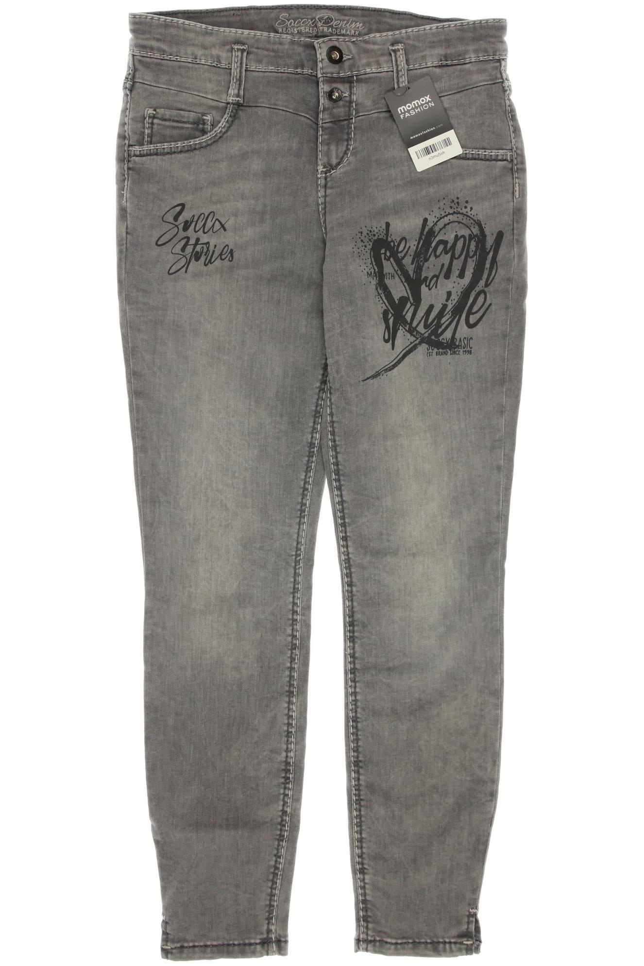 

SOCCX Damen Jeans, grau