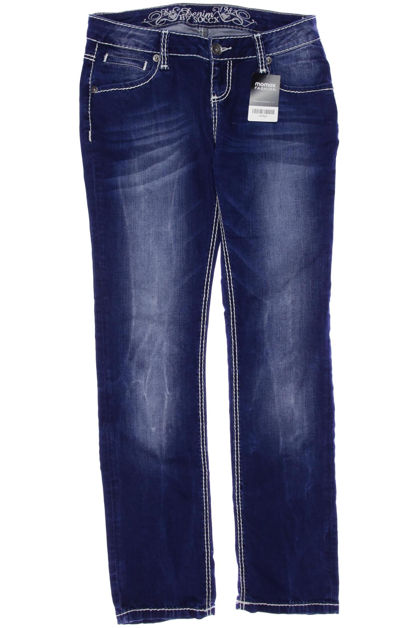 

Soccx Damen Jeans, blau, Gr. 30