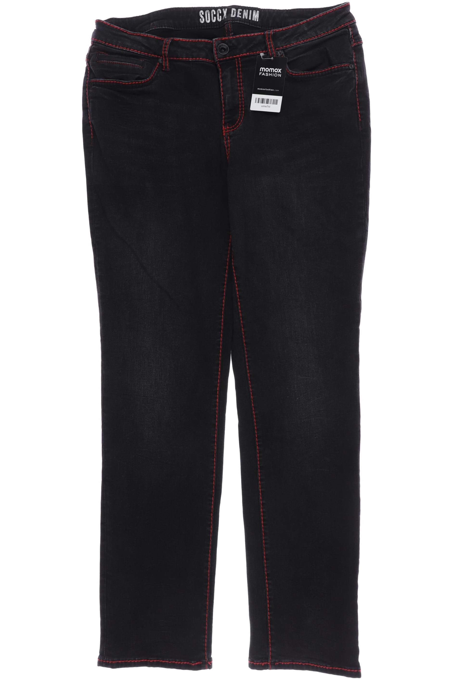 

Soccx Damen Jeans, schwarz, Gr. 33