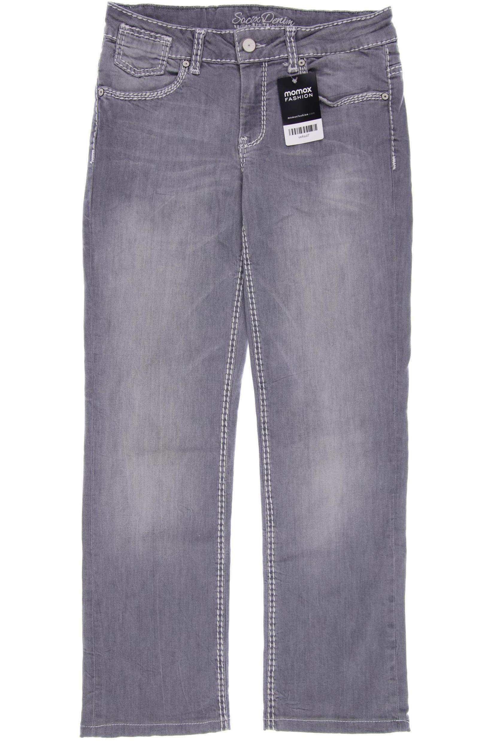 

SOCCX Damen Jeans, grau