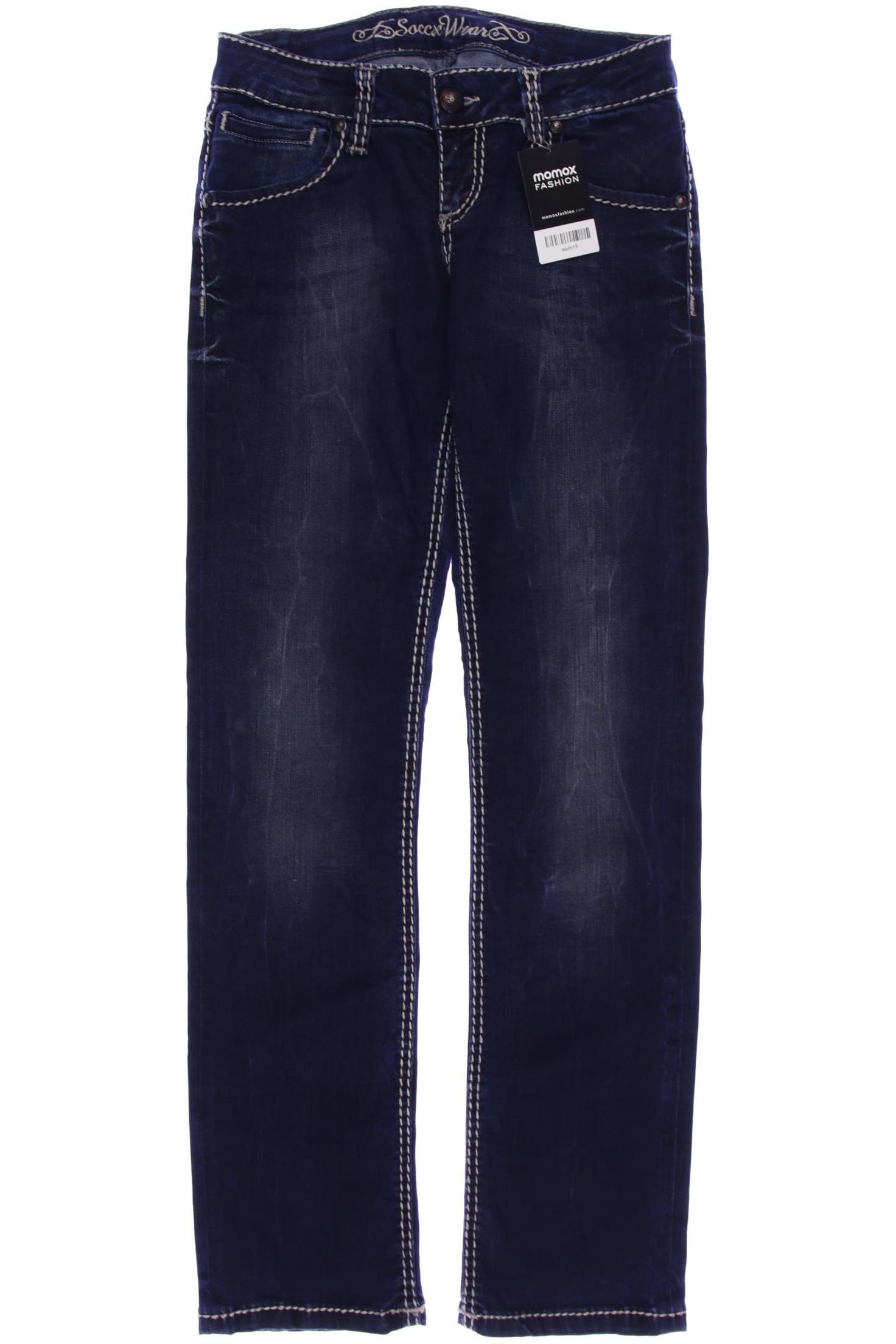 

SOCCX Damen Jeans, marineblau