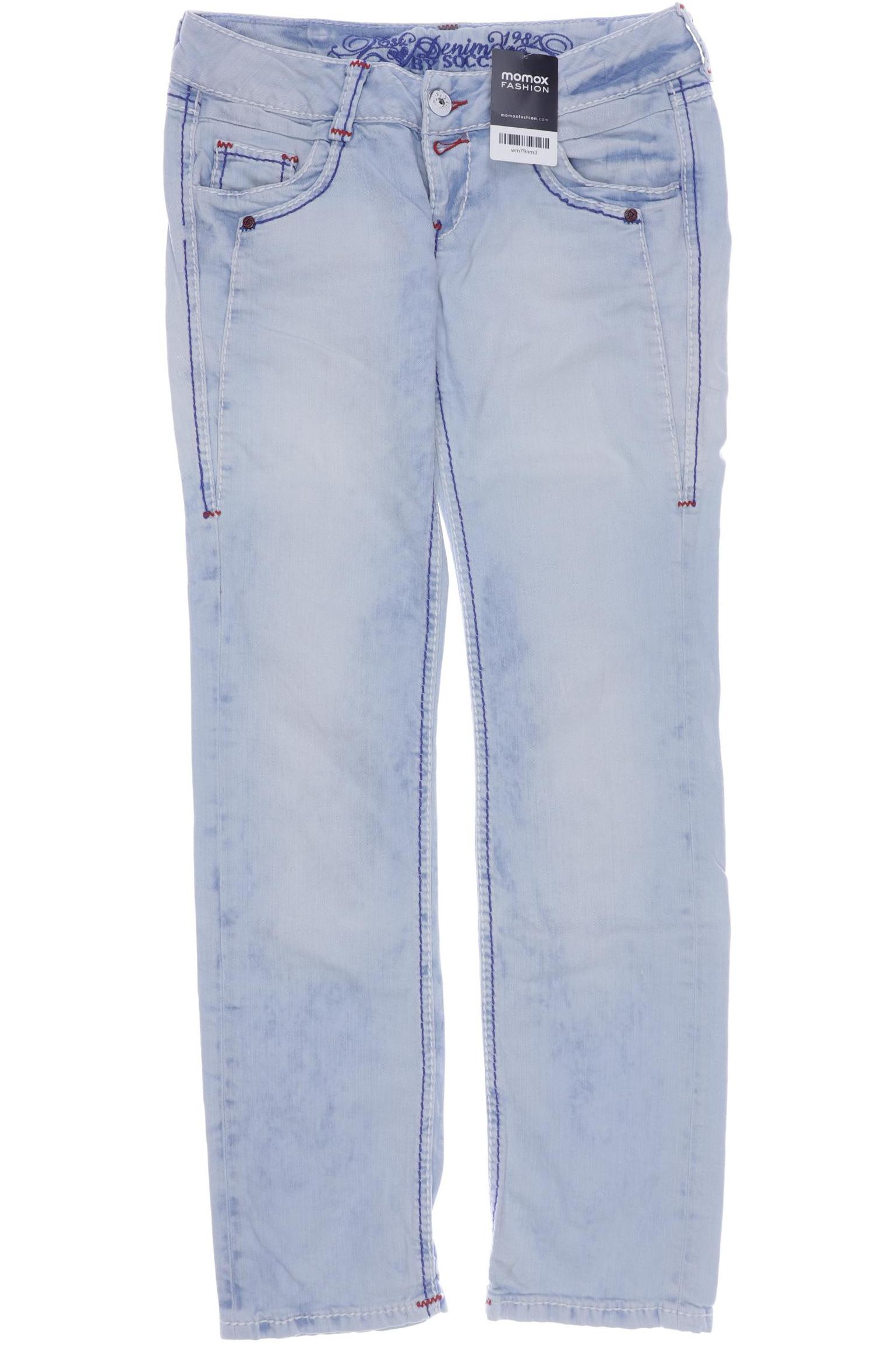 

SOCCX Damen Jeans, hellblau