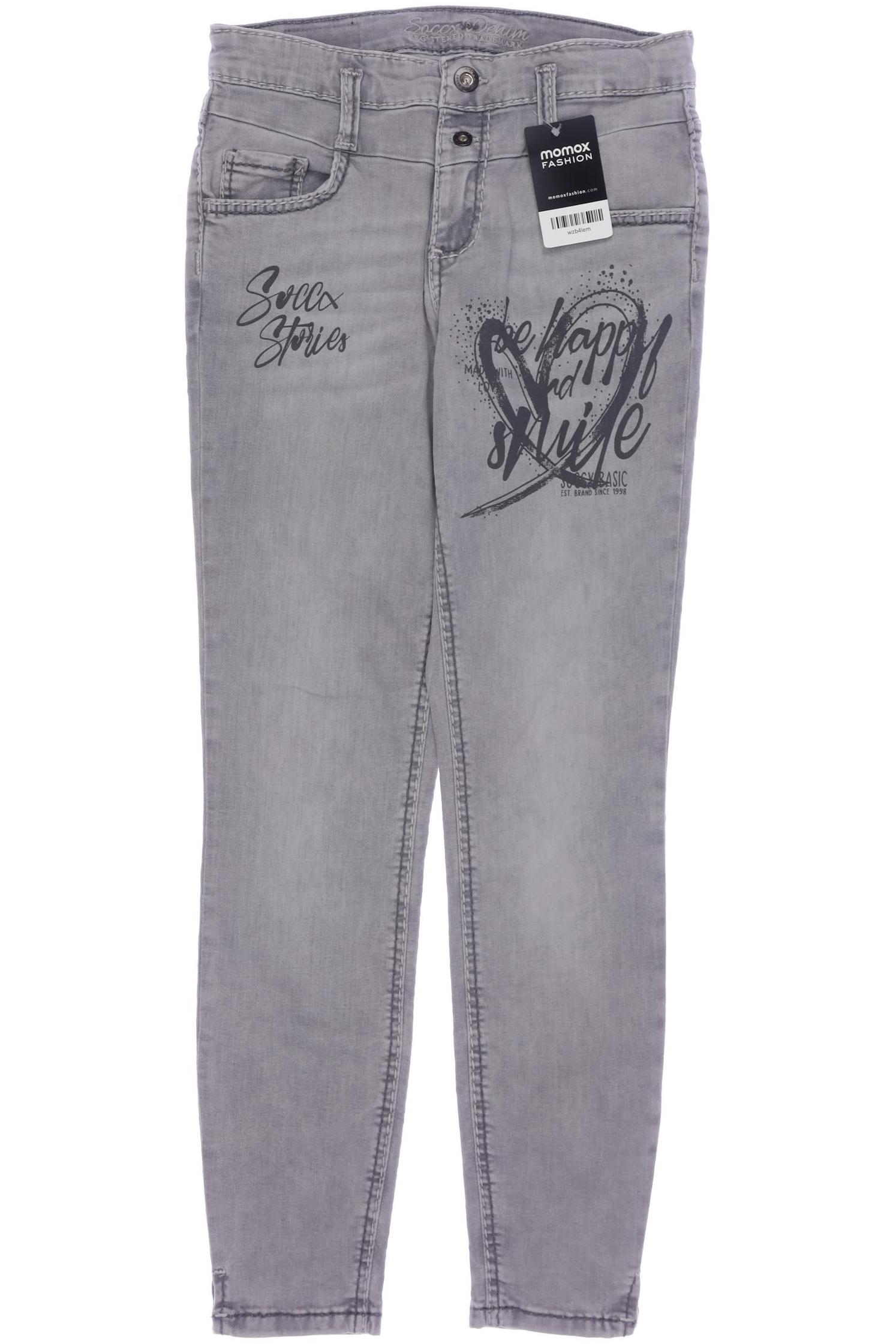 

Soccx Damen Jeans, grau, Gr. 28