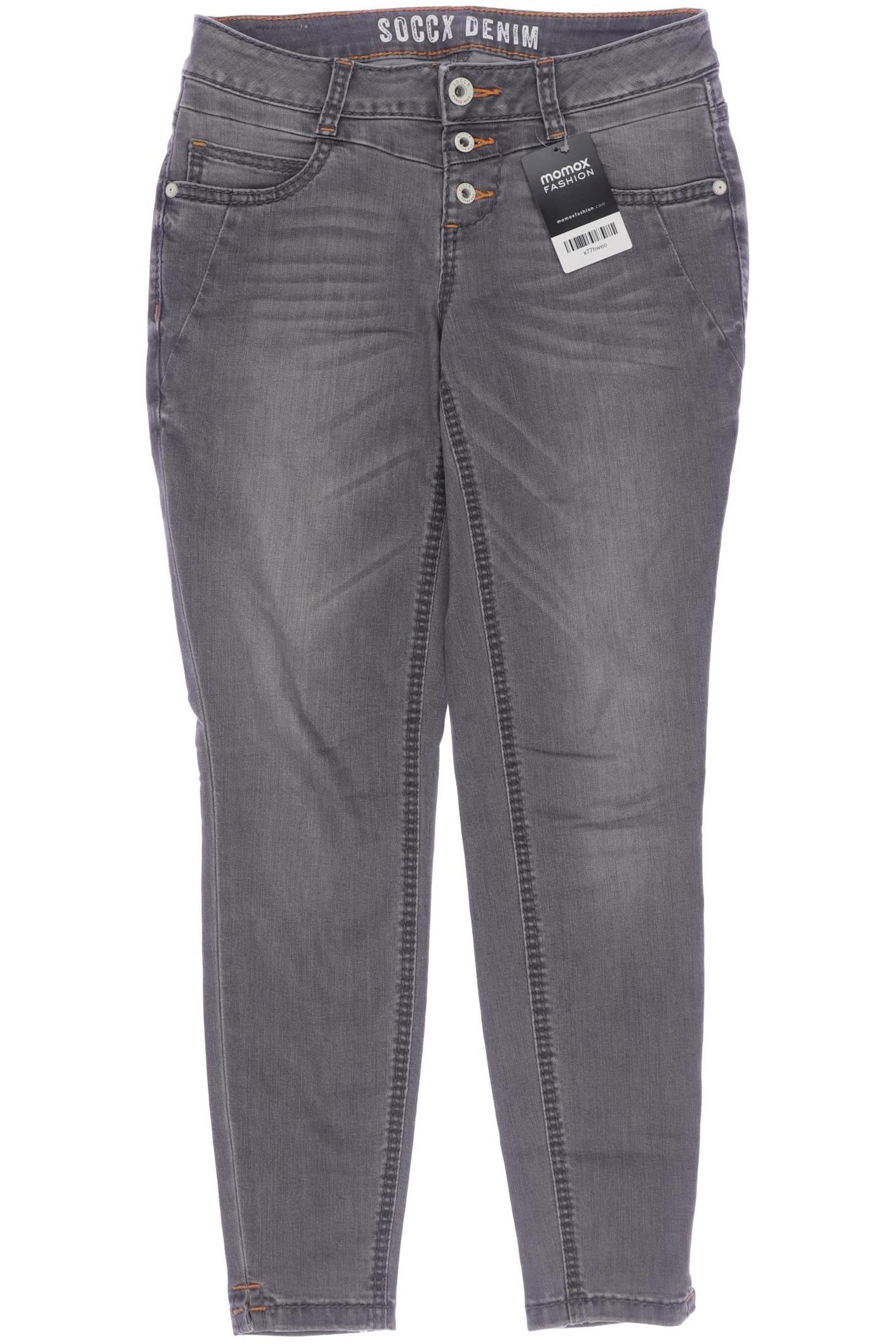 

Soccx Damen Jeans, grau, Gr. 27
