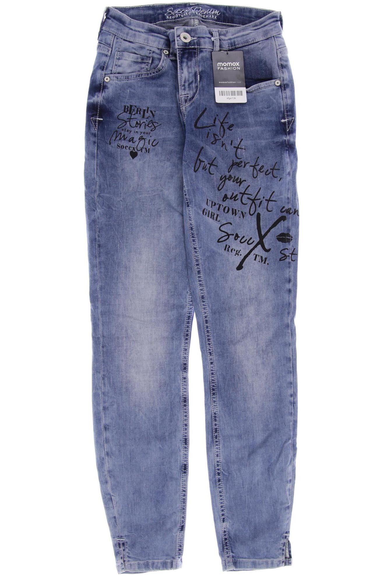 

SOCCX Damen Jeans, blau