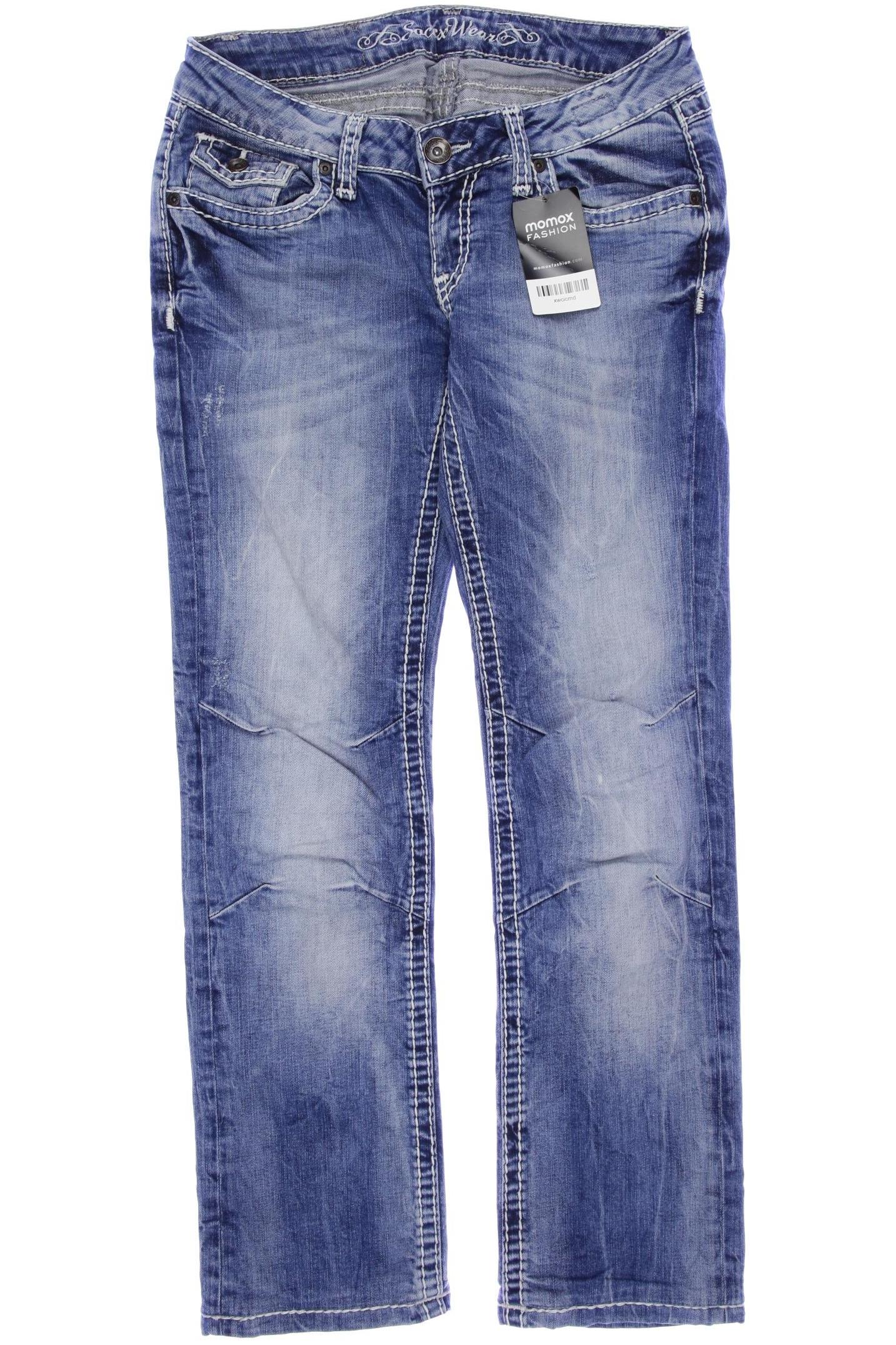 

Soccx Damen Jeans, blau, Gr. 28