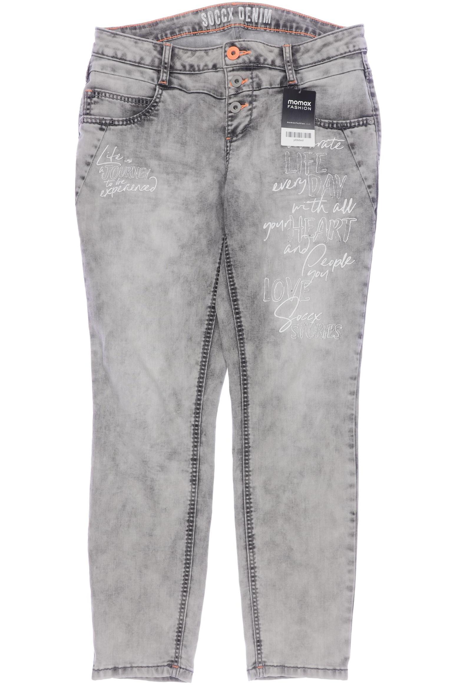 

Soccx Damen Jeans, grau, Gr. 32