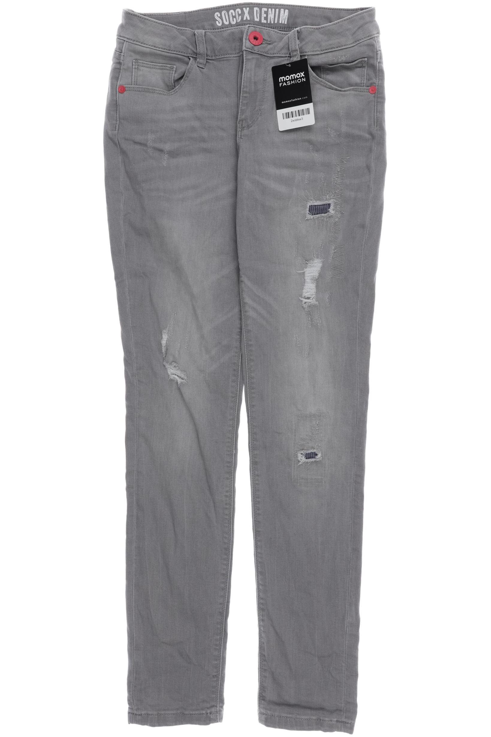 

Soccx Damen Jeans, grau, Gr. 28