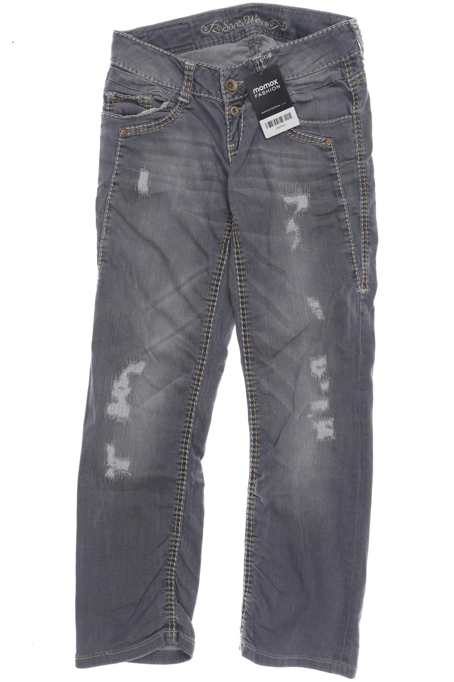 

SOCCX Damen Jeans, grau