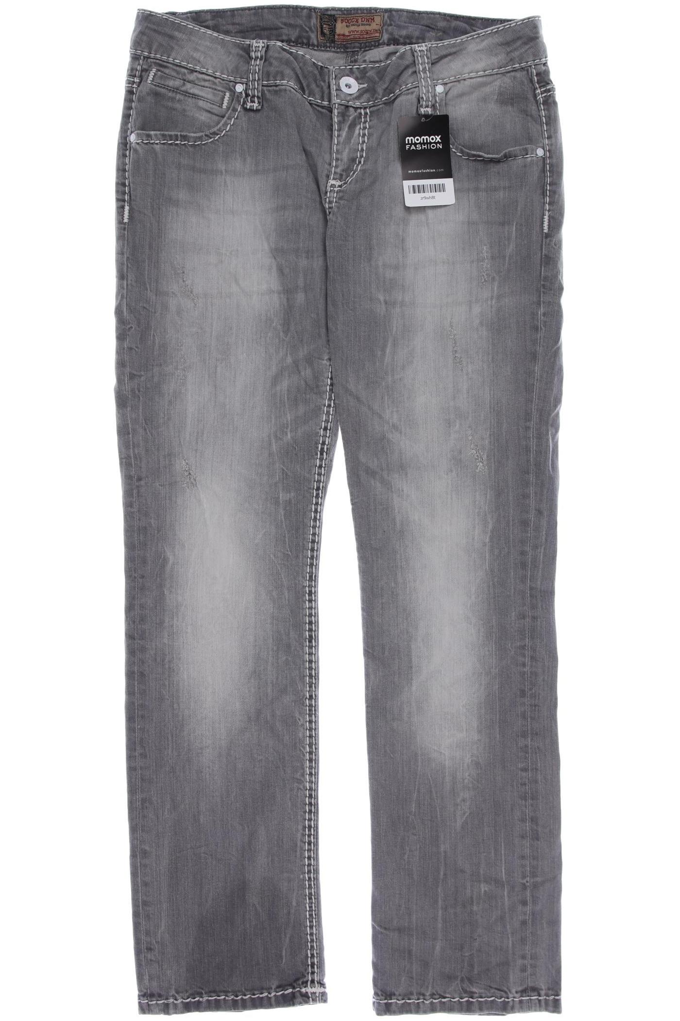 

SOCCX Damen Jeans, grau