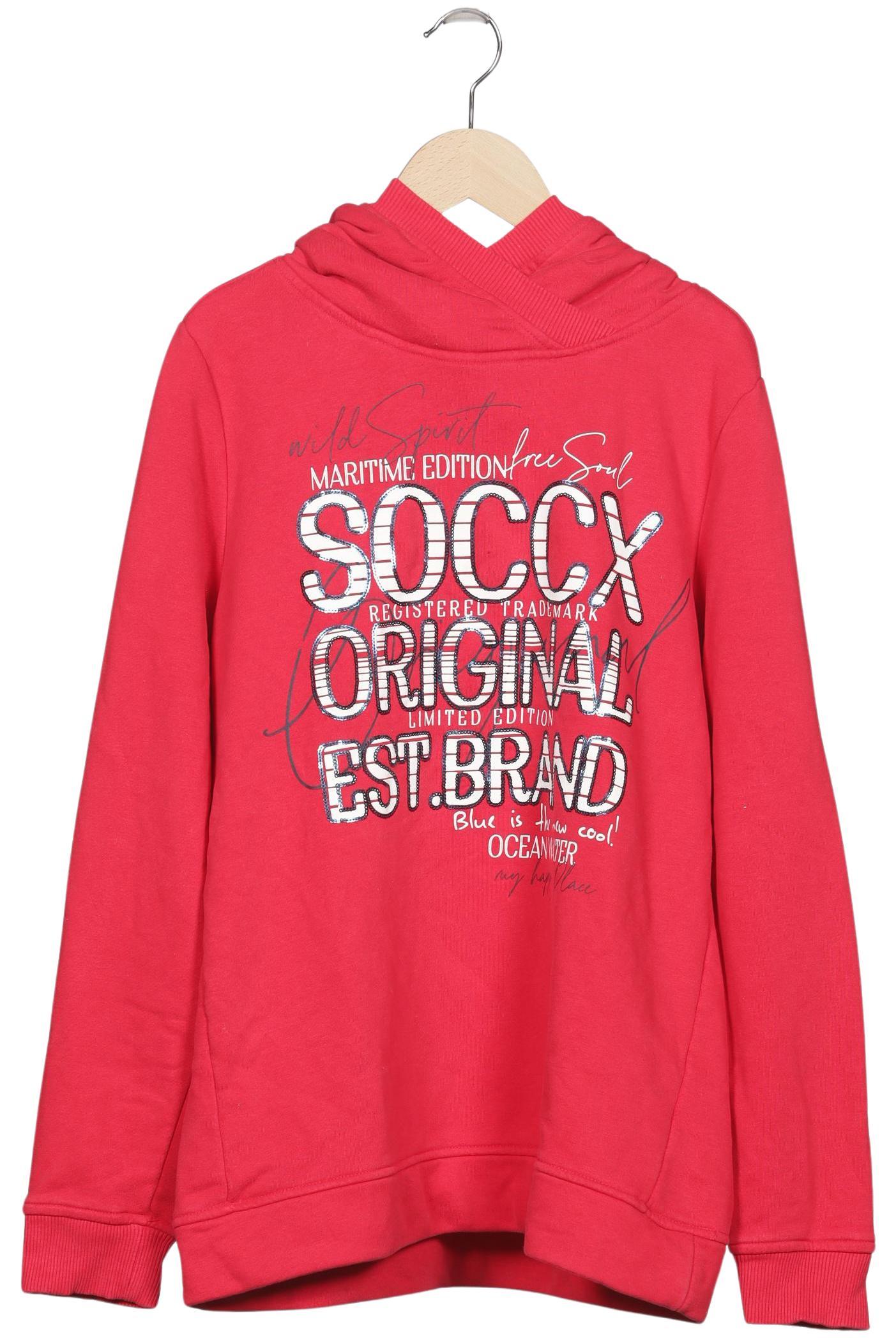 

Soccx Damen Kapuzenpullover, rot, Gr. 42