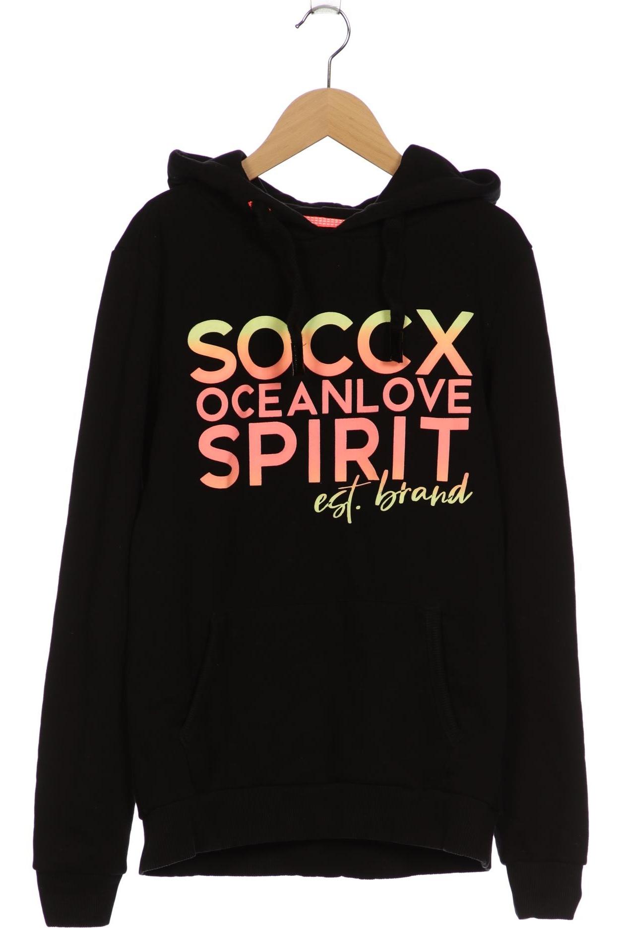 

Soccx Damen Kapuzenpullover, schwarz, Gr. 38