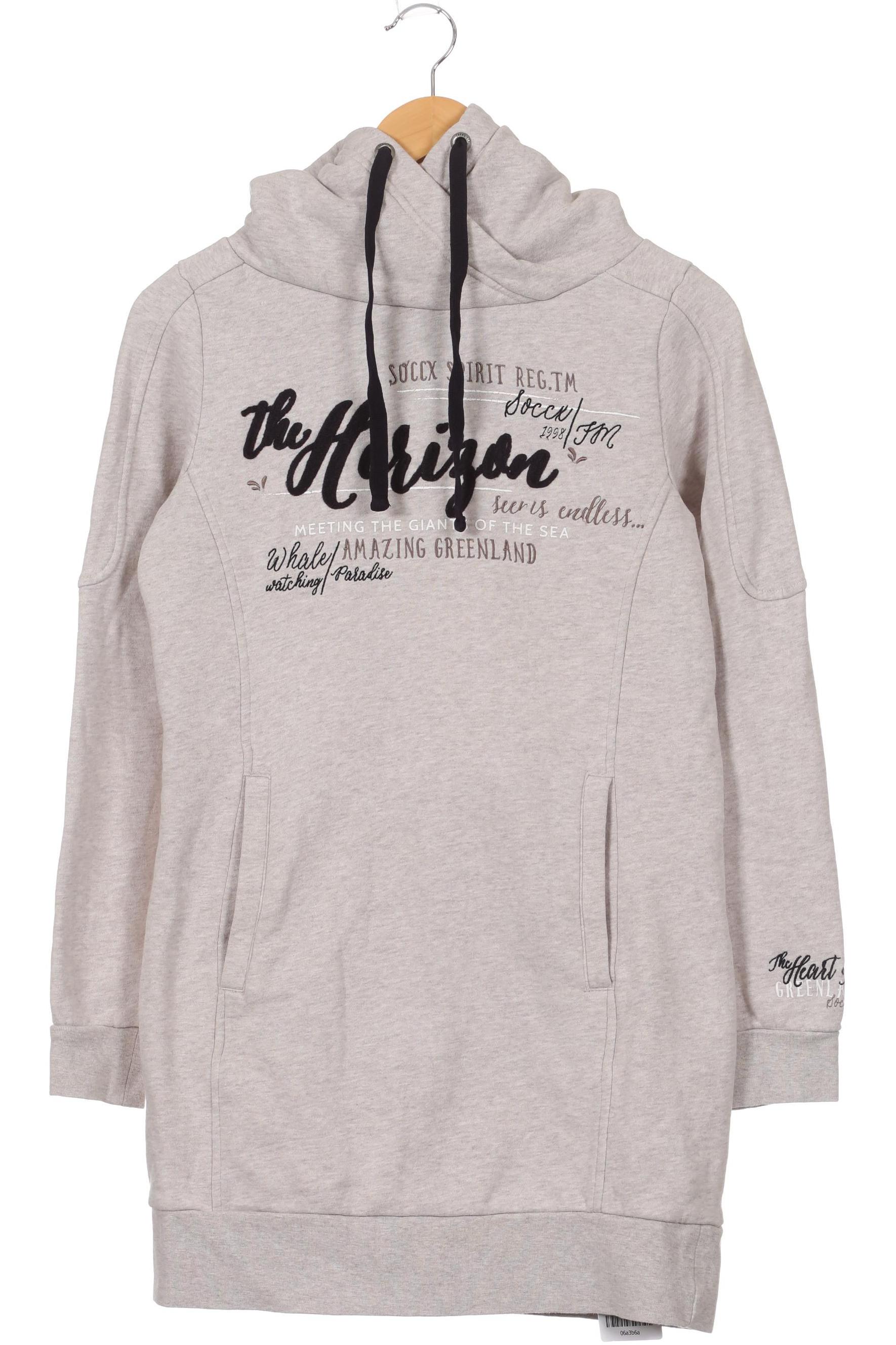 

Soccx Damen Kapuzenpullover, grau, Gr. 34