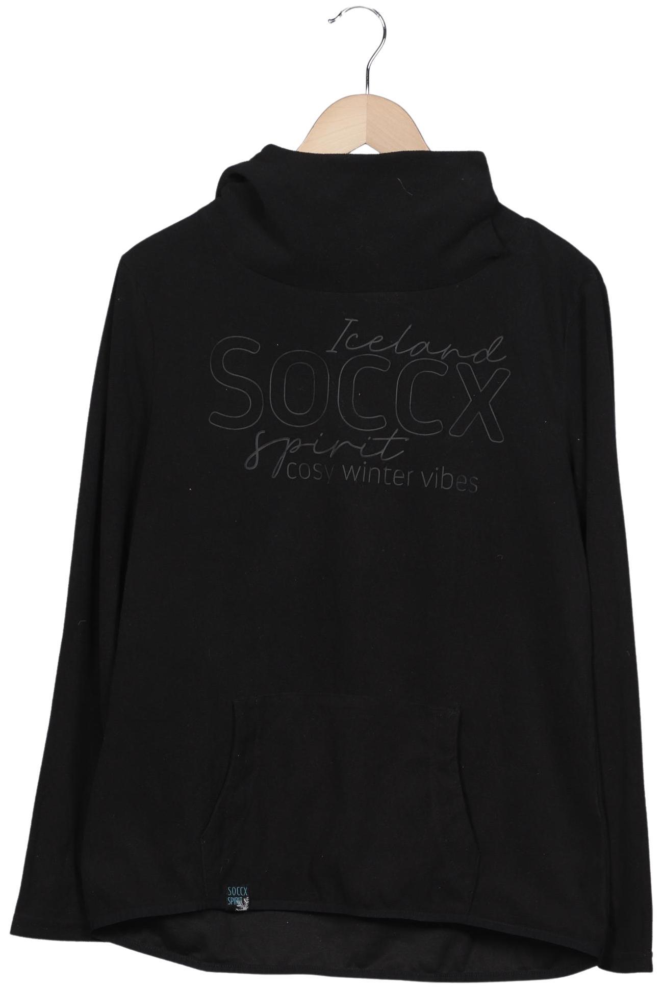 

Soccx Damen Kapuzenpullover, schwarz, Gr. 40