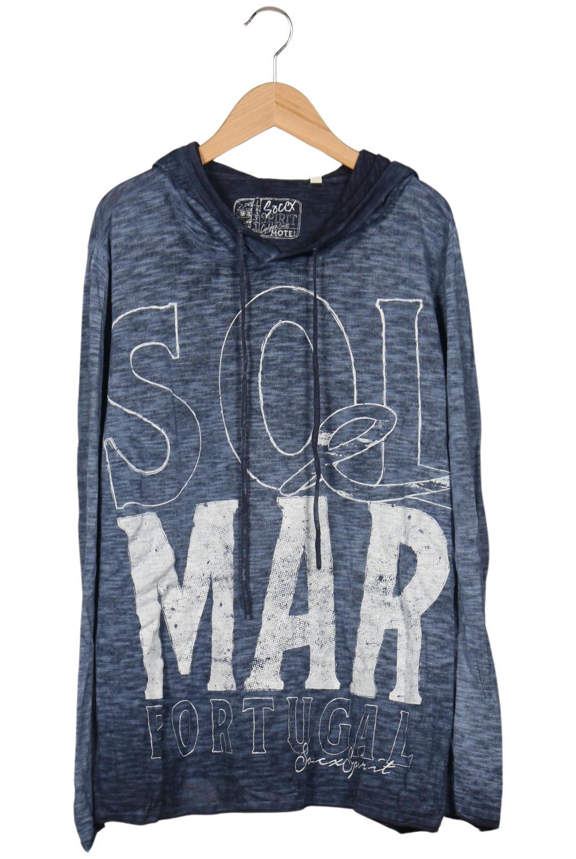 

Soccx Damen Kapuzenpullover, blau, Gr. 44