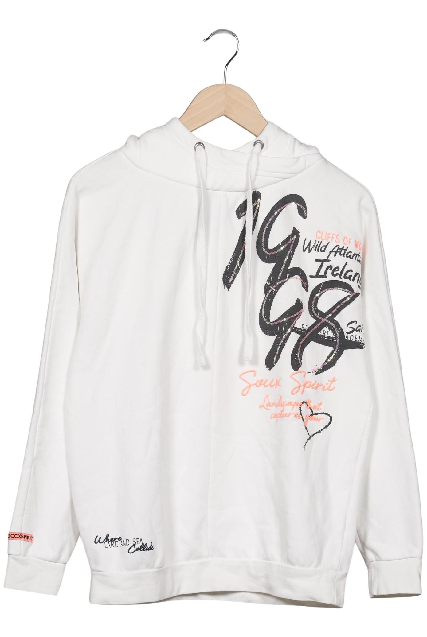 

Soccx Damen Kapuzenpullover, weiß, Gr. 36