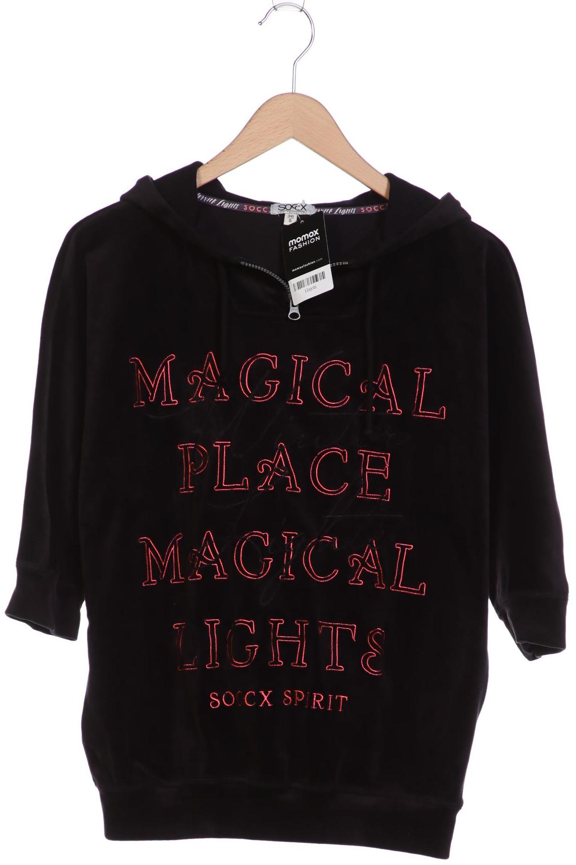 

SOCCX Damen Kapuzenpullover, schwarz