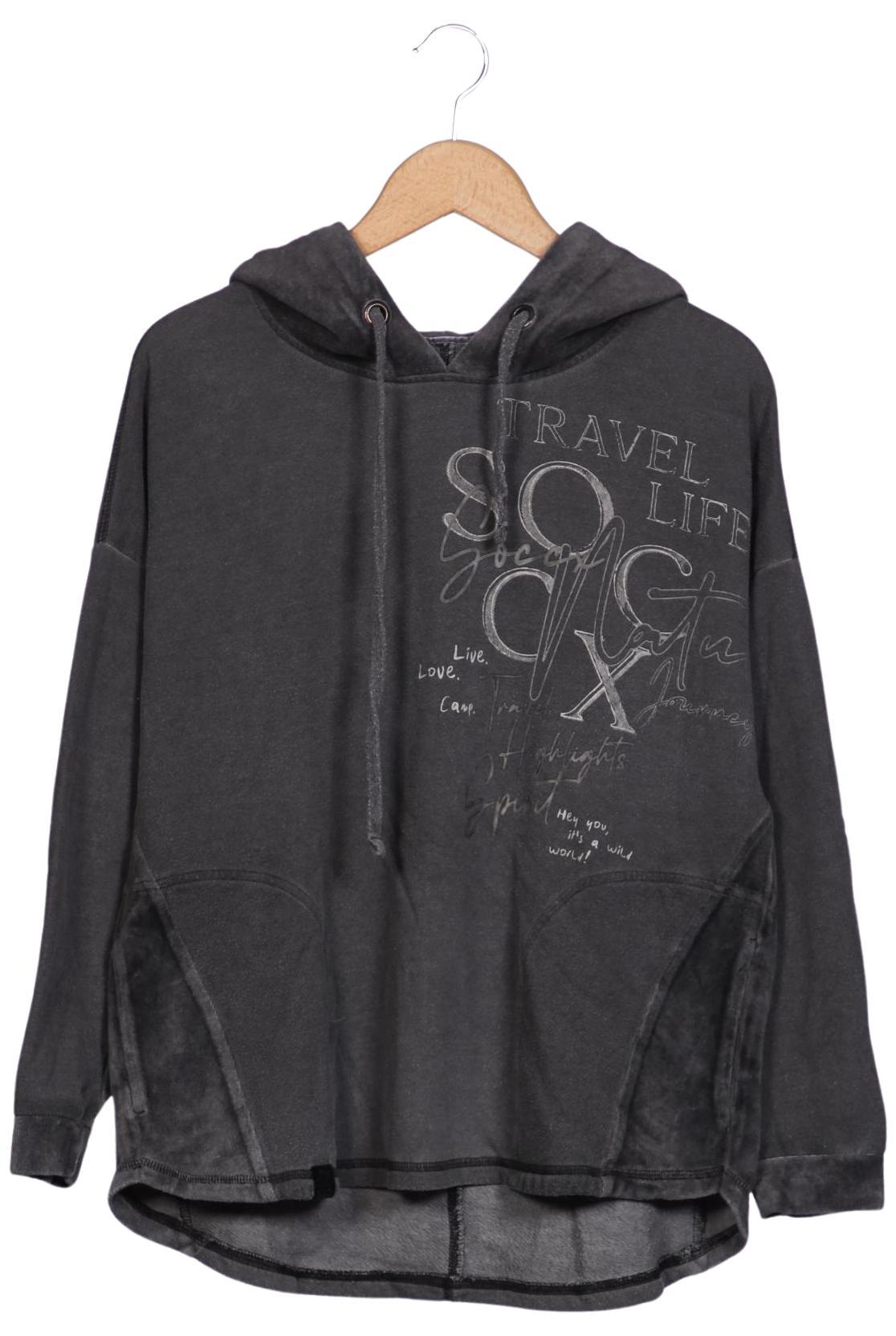 

Soccx Damen Kapuzenpullover, grau, Gr. 38