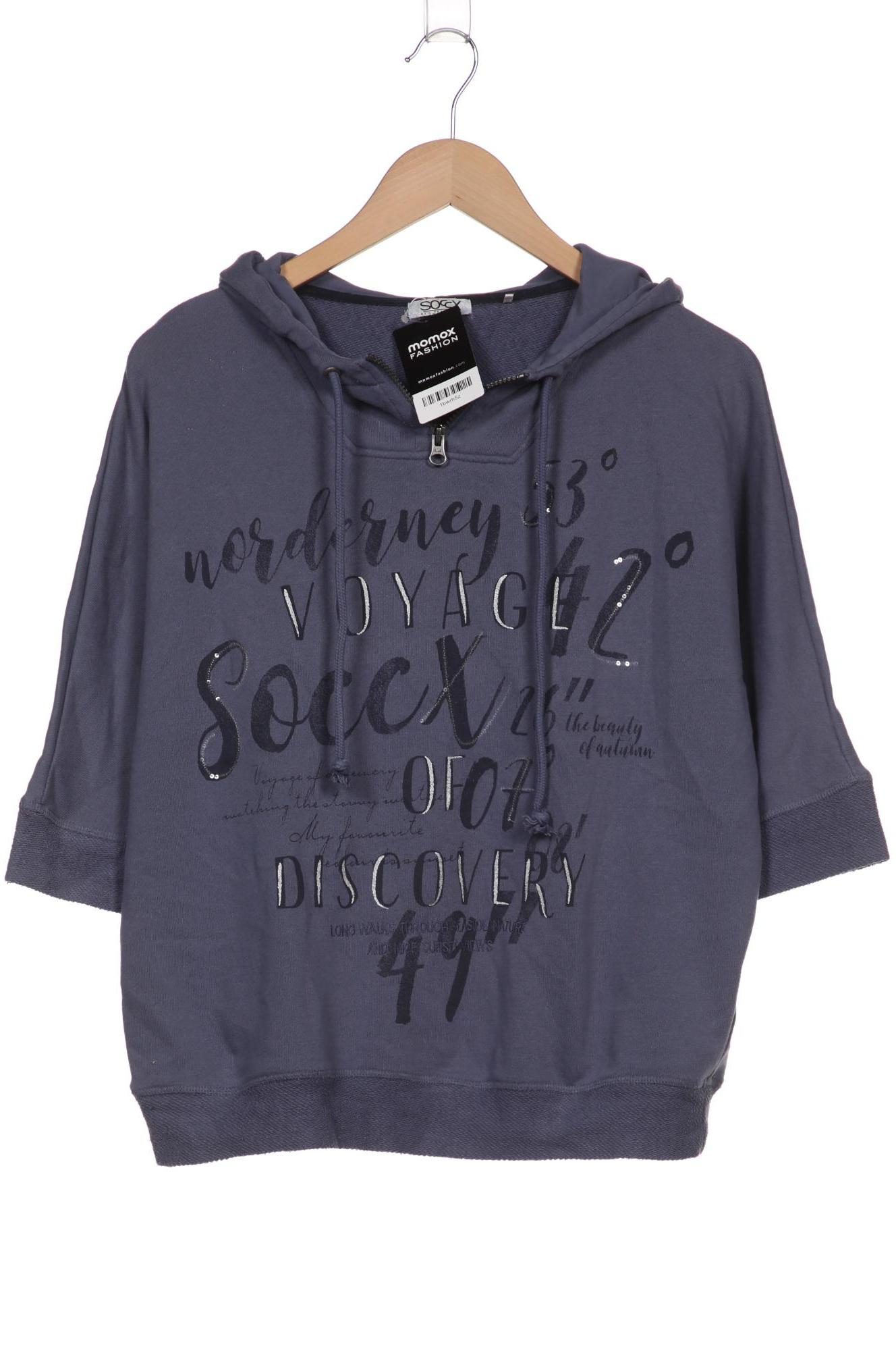 

SOCCX Damen Kapuzenpullover, blau
